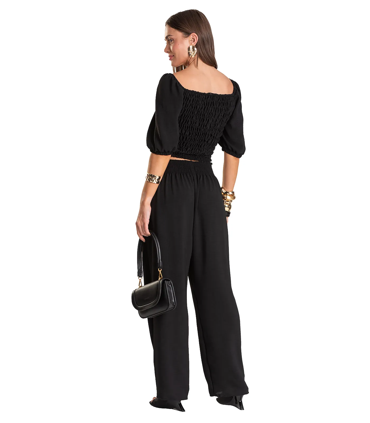 Calça Feminina Pantalona Dianna Preto - Imagem 6