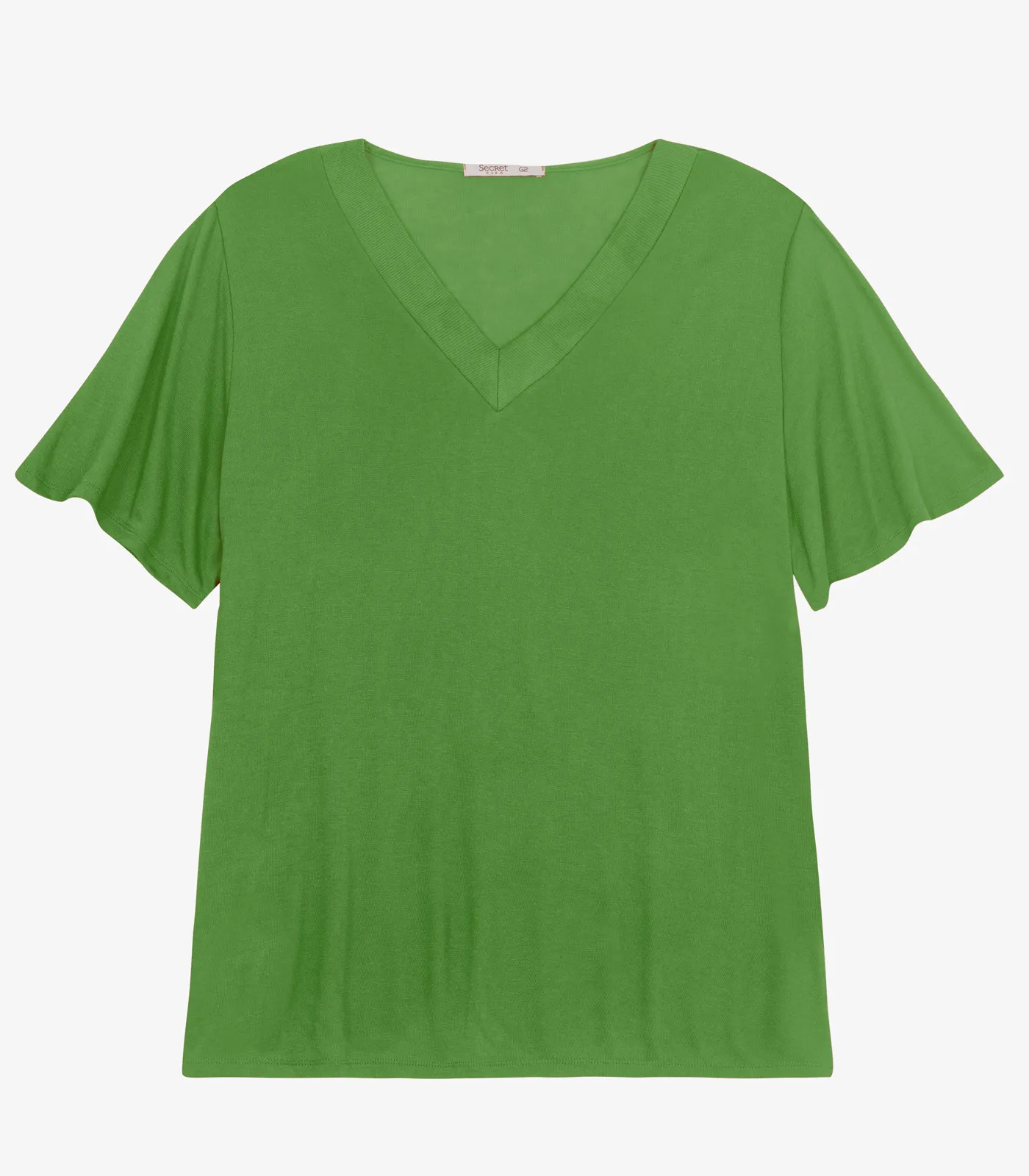 Blusa Visco Tricot Plus Size Secret Glam Verde
