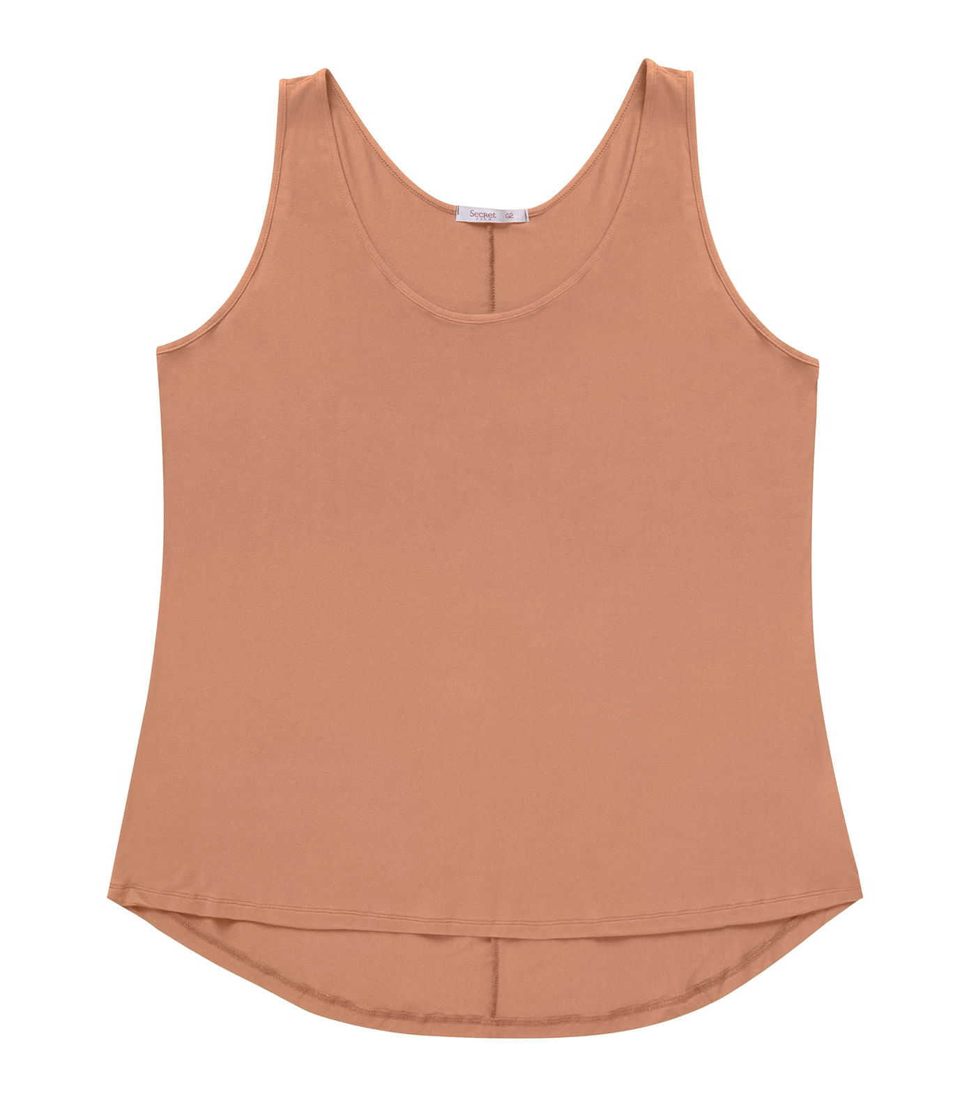 Regata Feminina Plus Size Secret Glam Marrom - Imagem 7