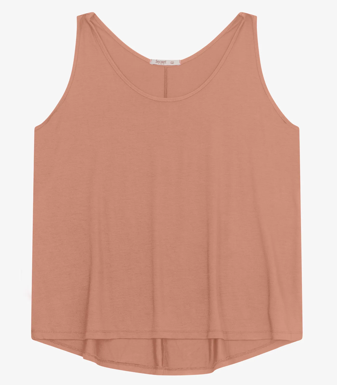 Regata Feminina Plus Size Secret Glam Marrom - Imagem 8