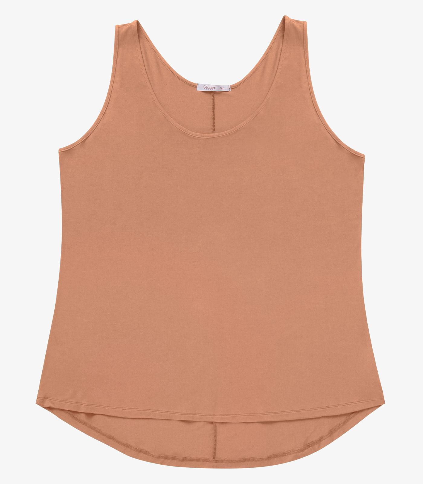 Regata Feminina Plus Size Secret Glam Marrom - Imagem 9