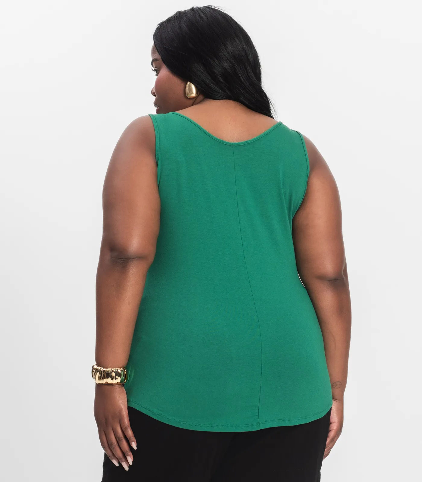 Regata Feminina Plus Size Secret Glam Verde - Imagem 3