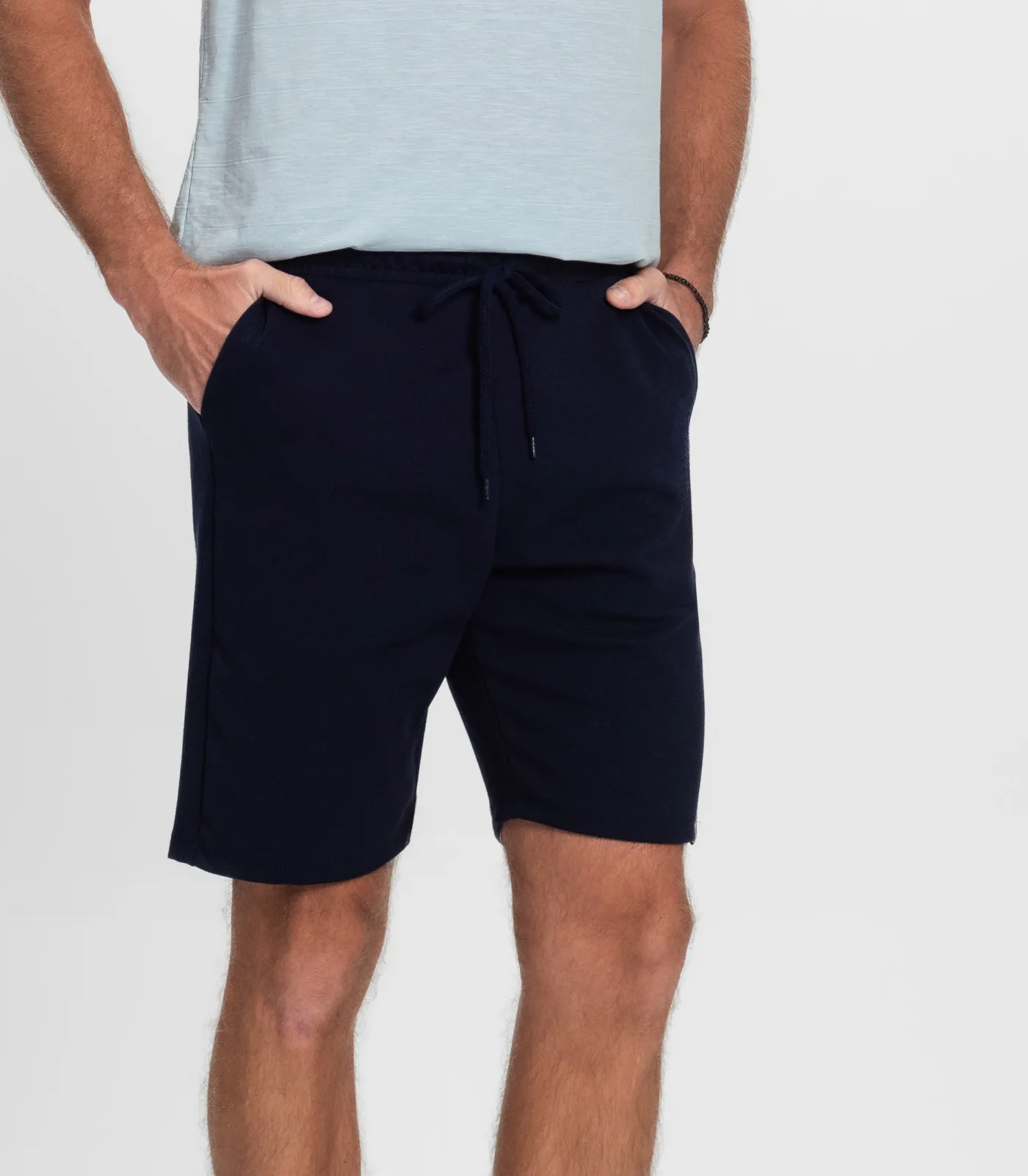 Bermuda Masculino De Moletinho Piquê Diametro Azul - Imagem 2