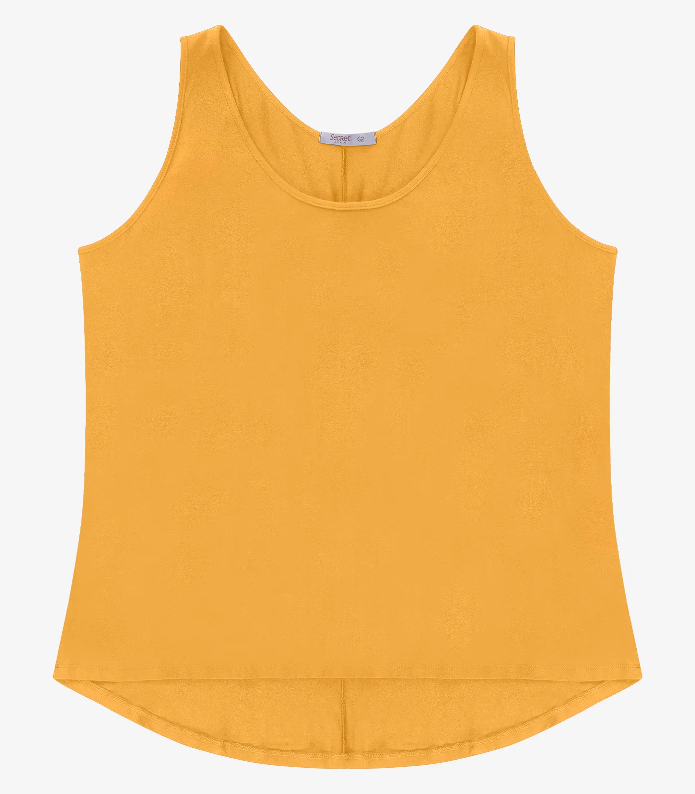 Regata Feminina Plus Size Secret Glam Amarelo - Imagem 6