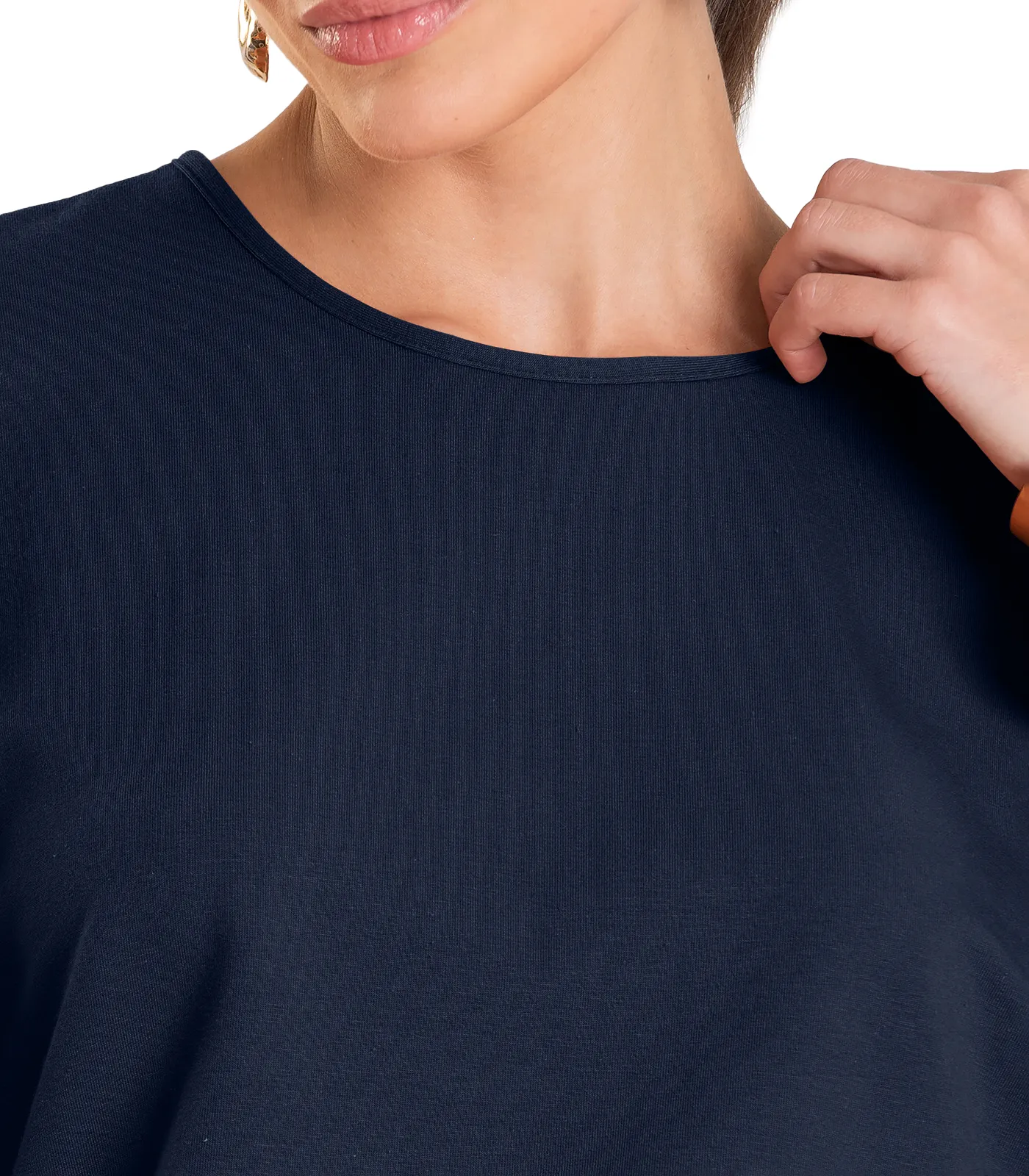 Conjunto Feminino Blusa Com Shorts Dianna Azul - Imagem 3