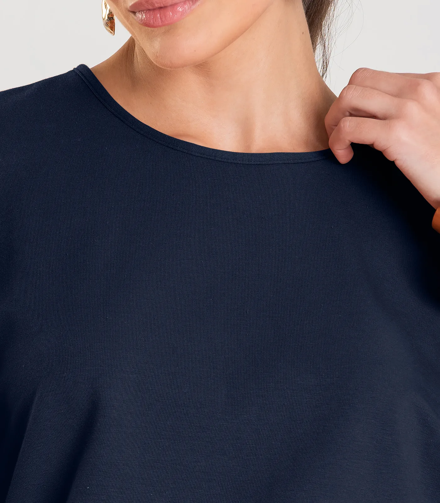 Conjunto Feminino Blusa Com Shorts Dianna Azul - Imagem 4