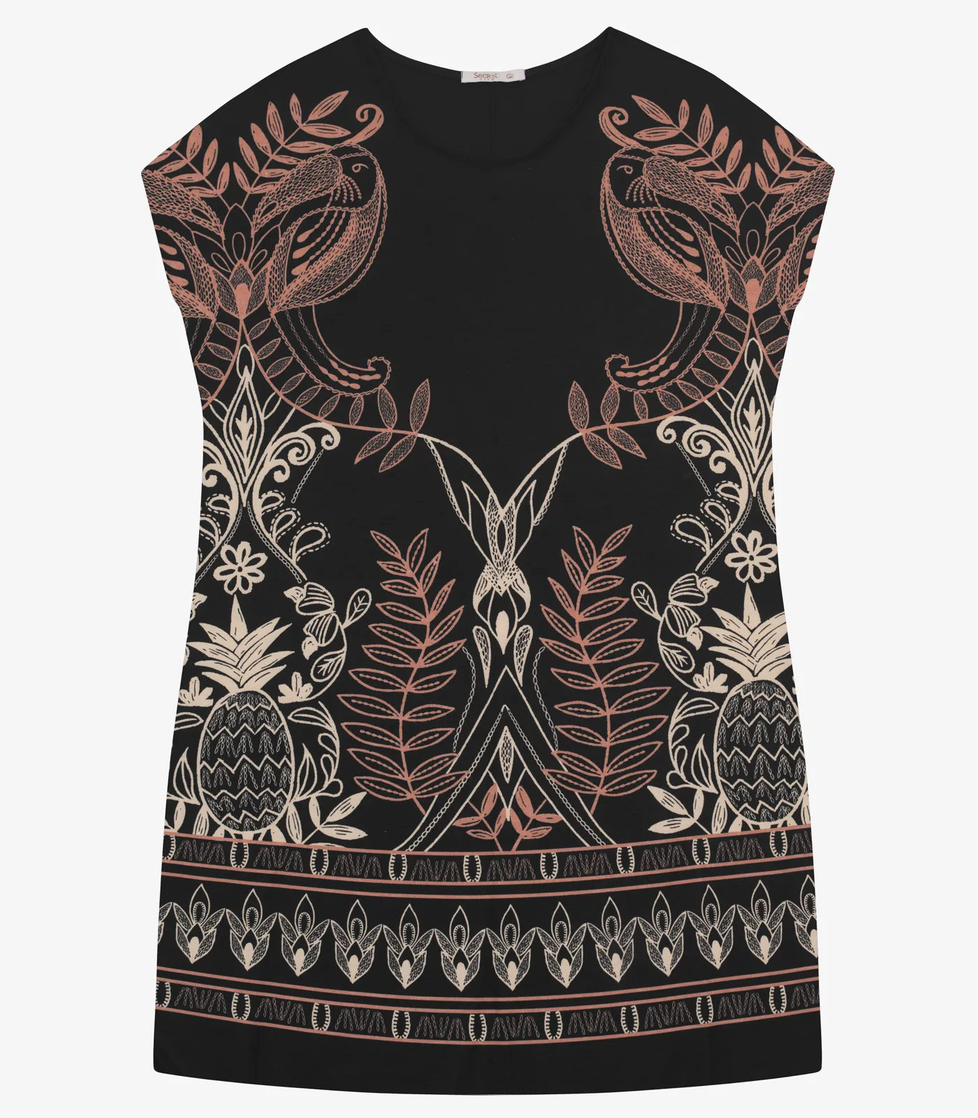 Vestido Curto Plus Size Secret Glam Preto - Imagem 5