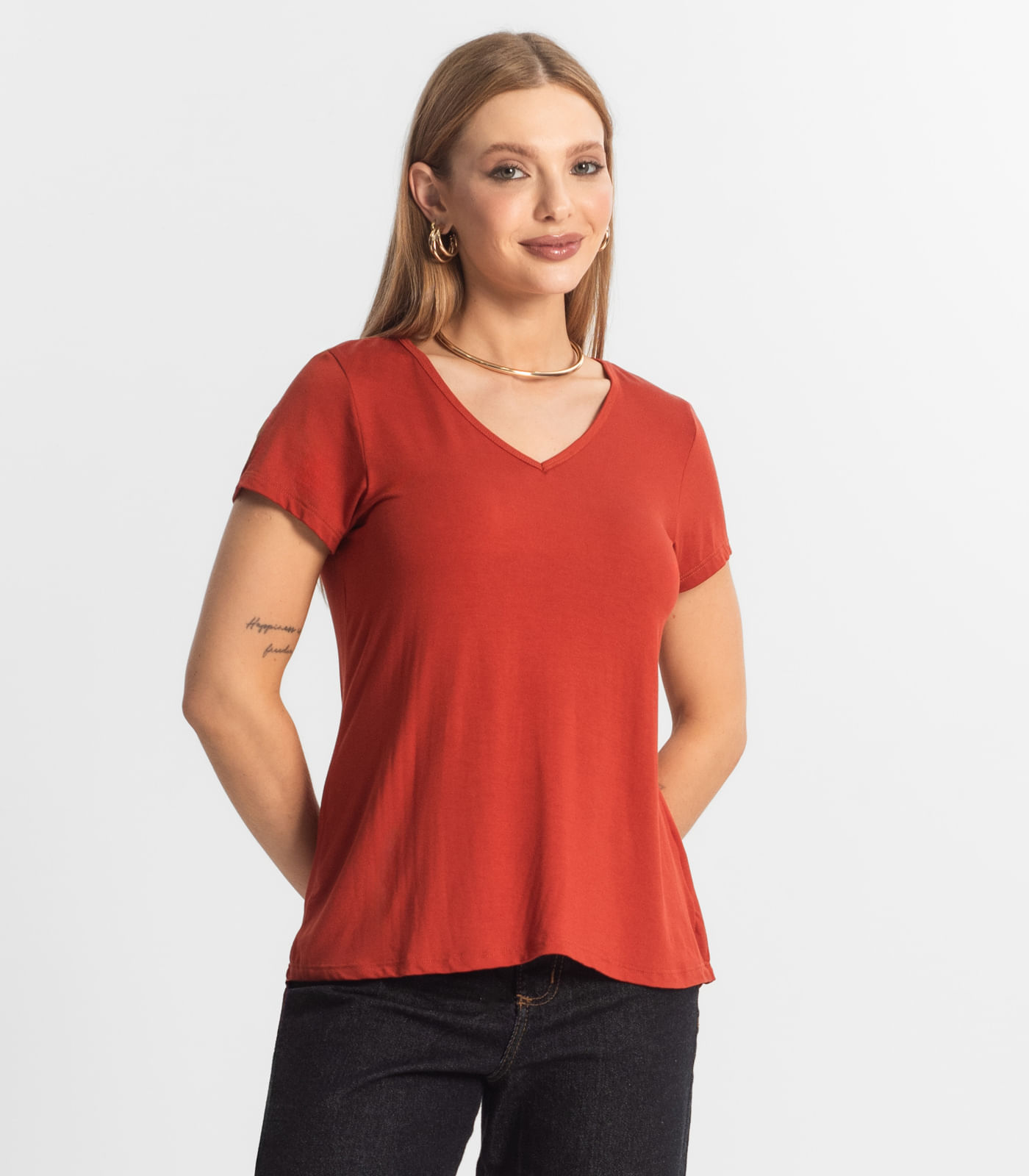 Blusa Feminina Básica Select Laranja