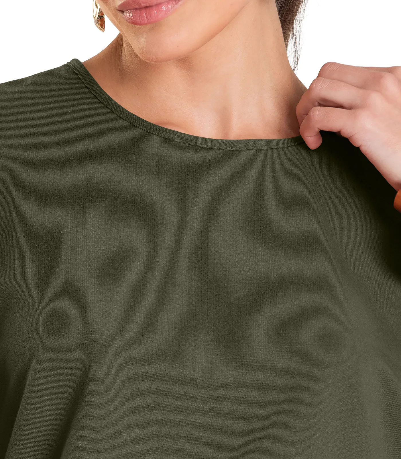 Conjunto Feminino Blusa Com Shorts Dianna Verde - Imagem 3