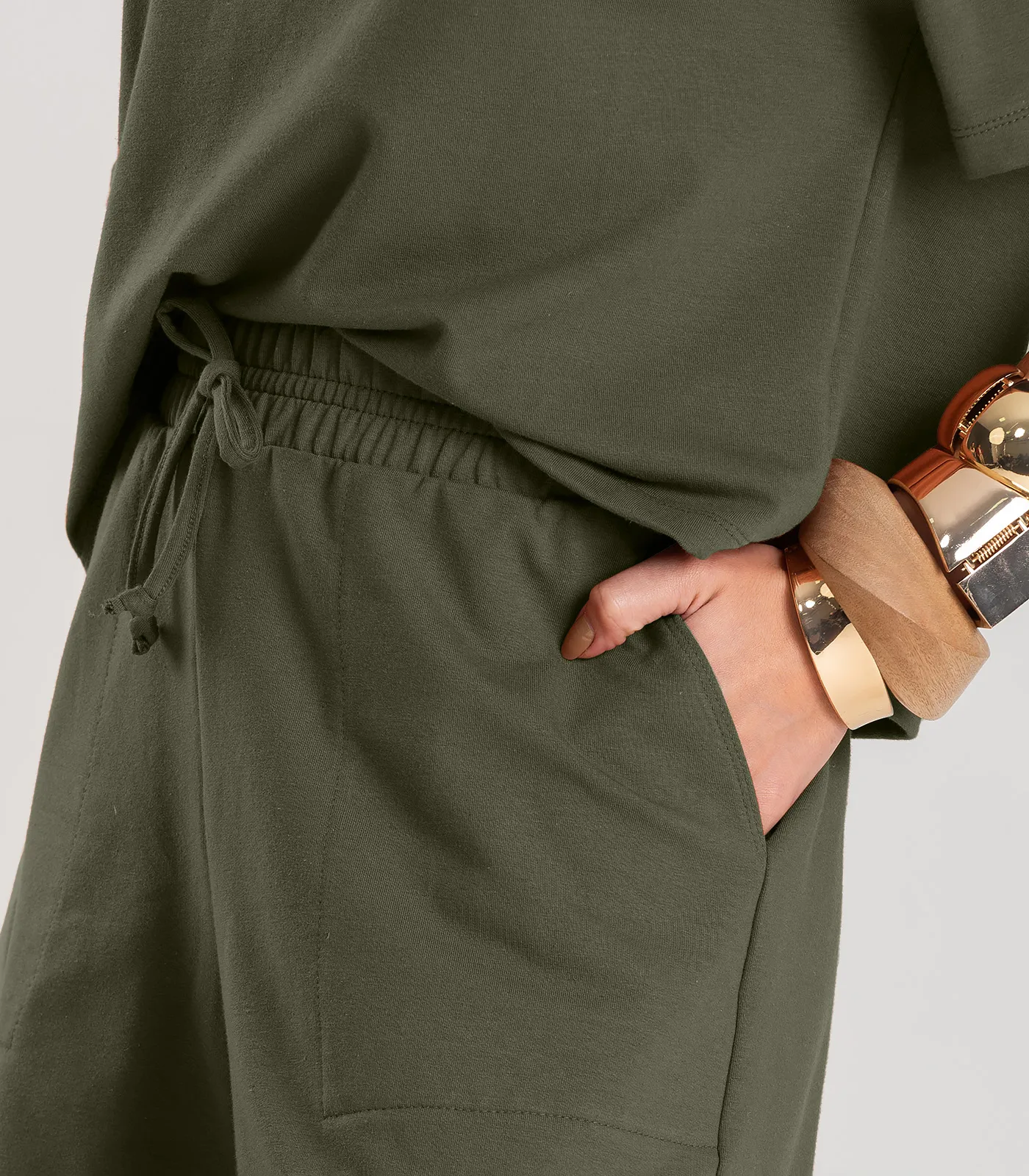 Conjunto Feminino Blusa Com Shorts Dianna Verde - Imagem 6