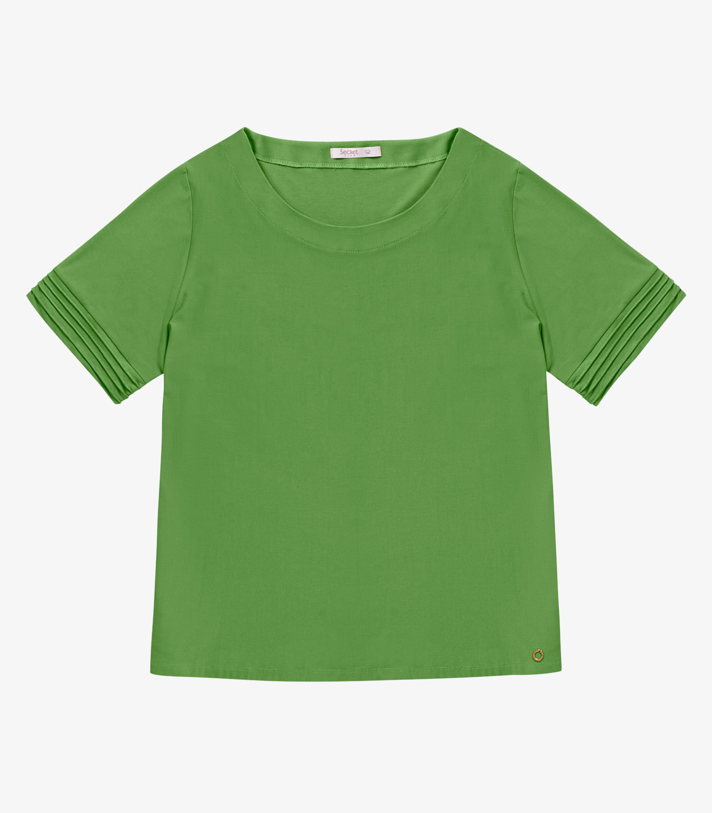 Blusa Feminina Manga Curta Secret Glam Verde - Imagem 10