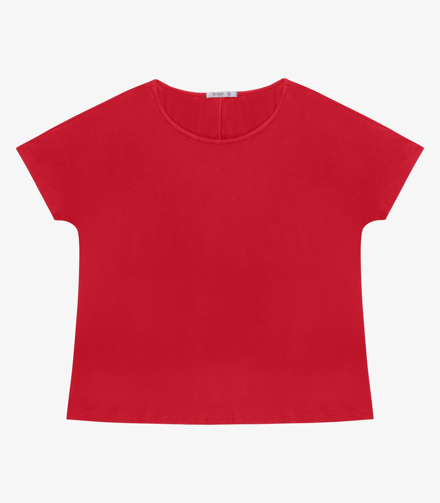 Blusa Manga Curta Feminina Plus Size Secret Glam Vermelho - Imagem 8