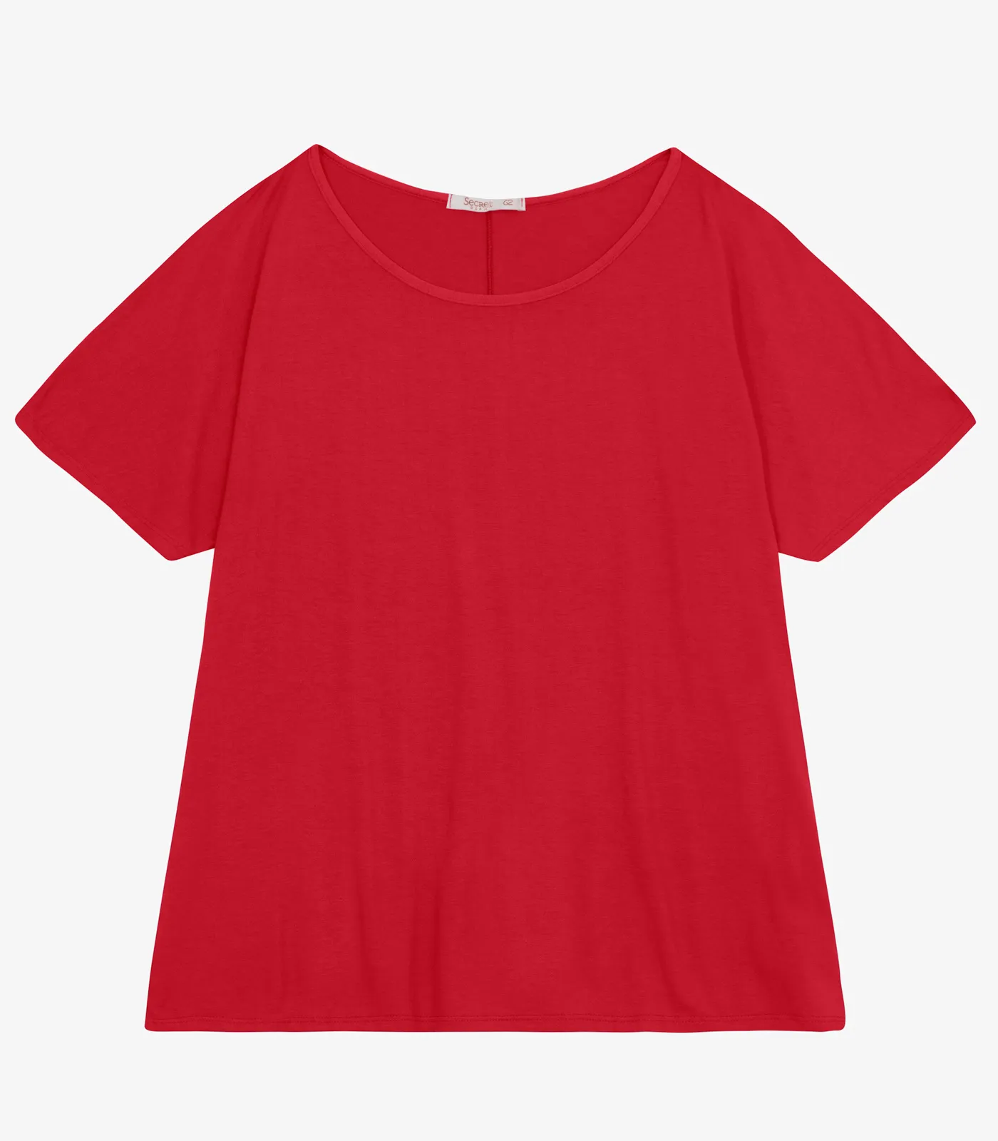 Blusa Manga Curta Feminina Plus Size Secret Glam Vermelho - Imagem 15