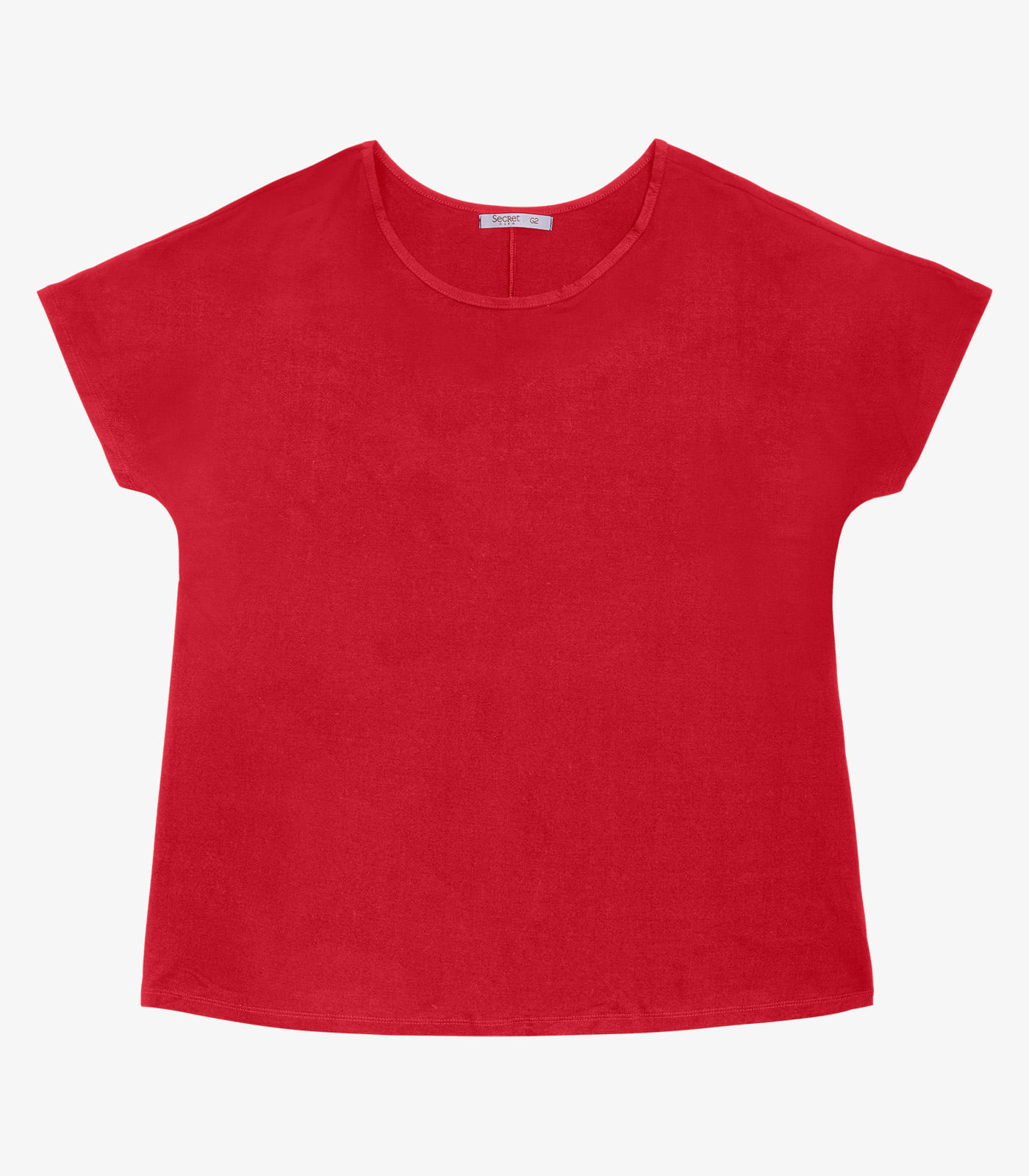 Blusa Manga Curta Feminina Plus Size Secret Glam Vermelho - Imagem 18