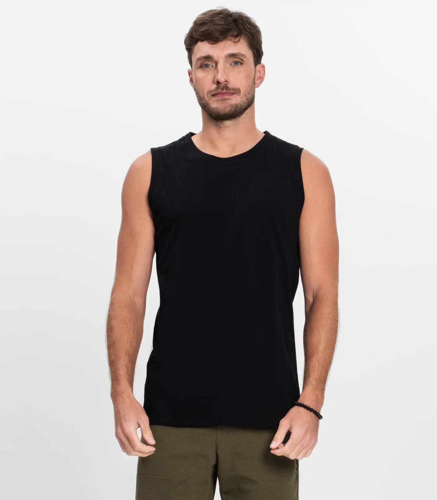 Regata Masculina Básica Meia Malha Diametro Preto - Imagem 37