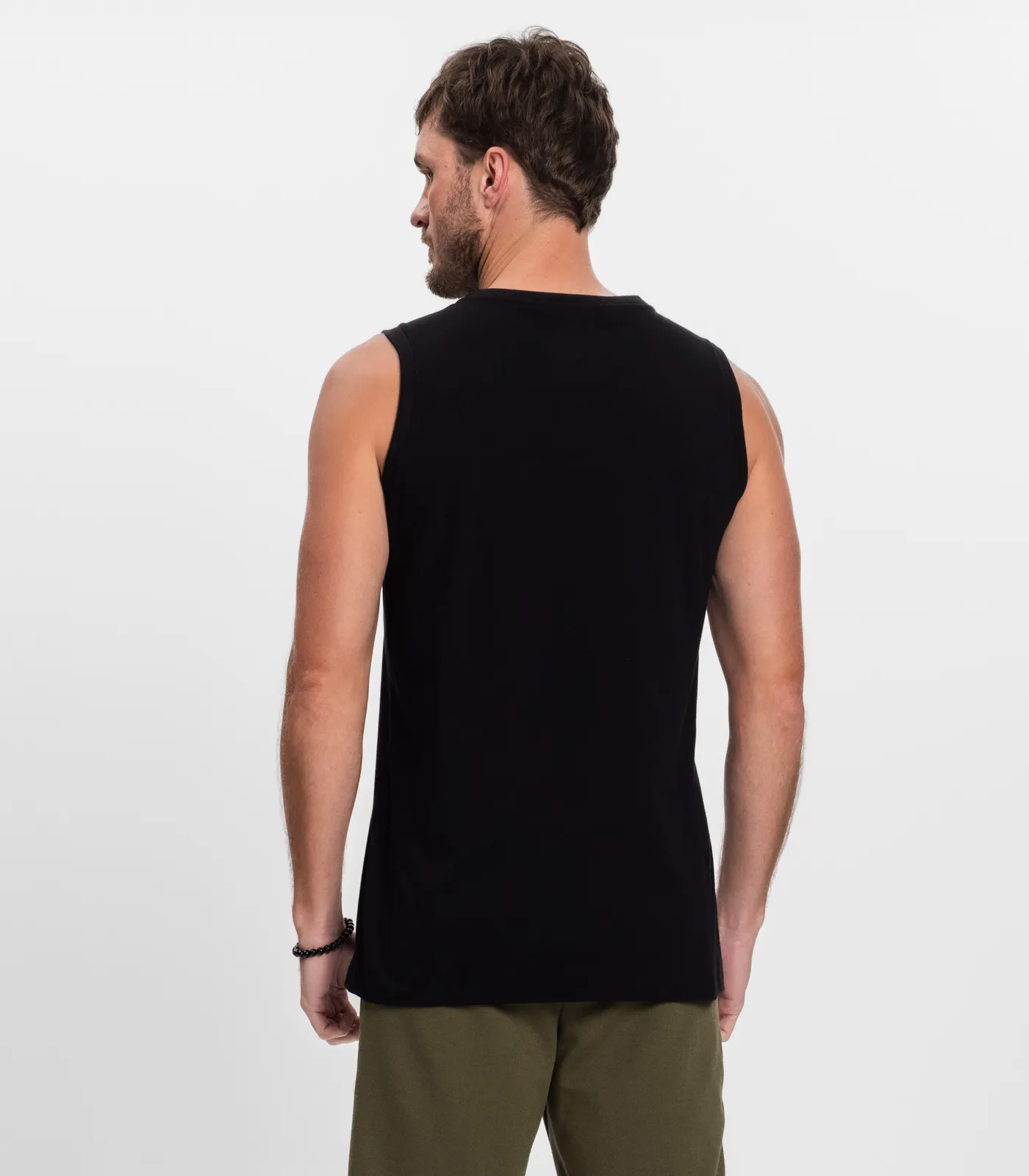 Regata Masculina Básica Meia Malha Diametro Preto - Imagem 41