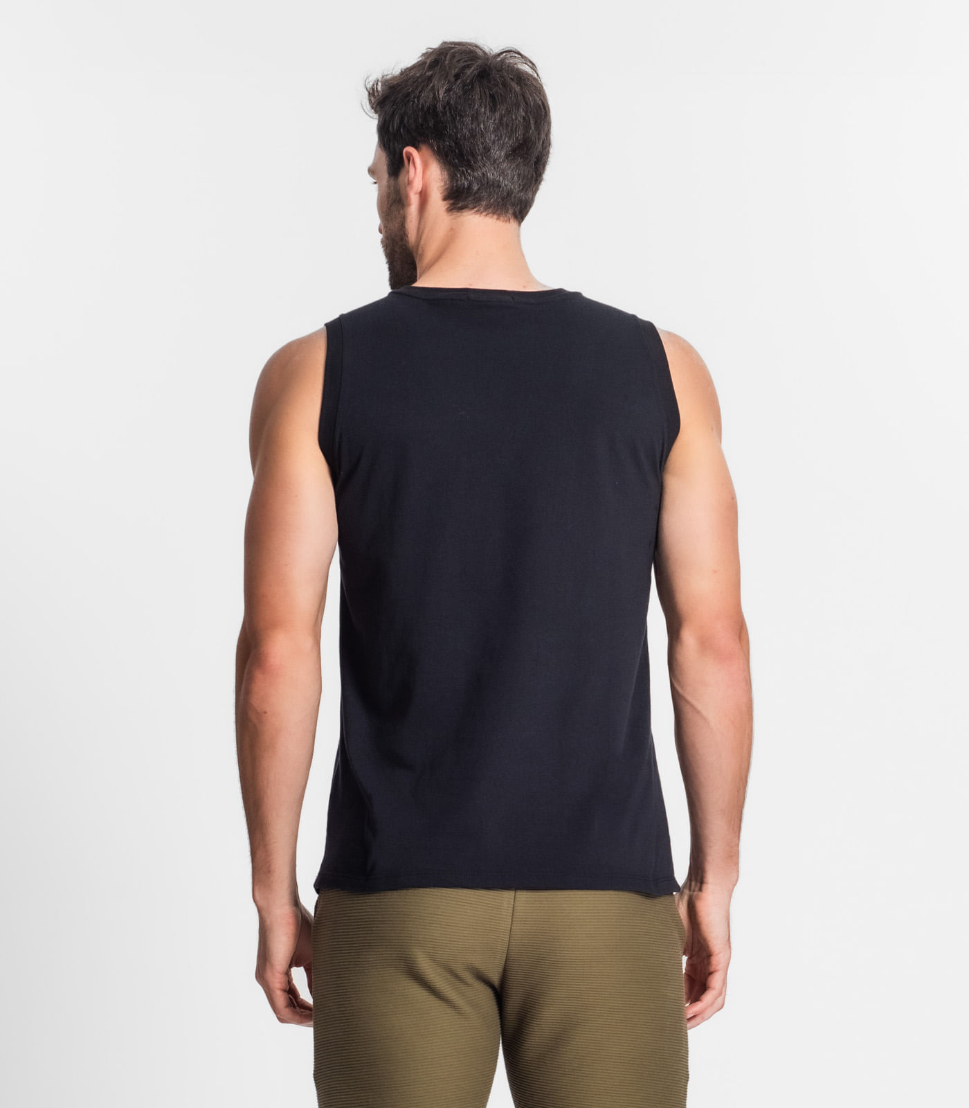 Regata Masculina Básica Meia Malha Diametro Preto - Imagem 42