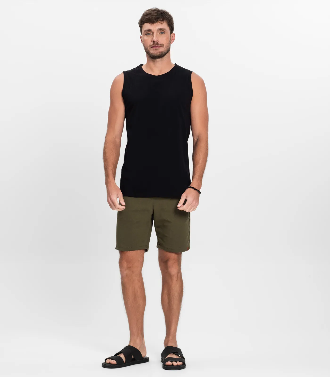 Regata Masculina Básica Meia Malha Diametro Preto - Imagem 46