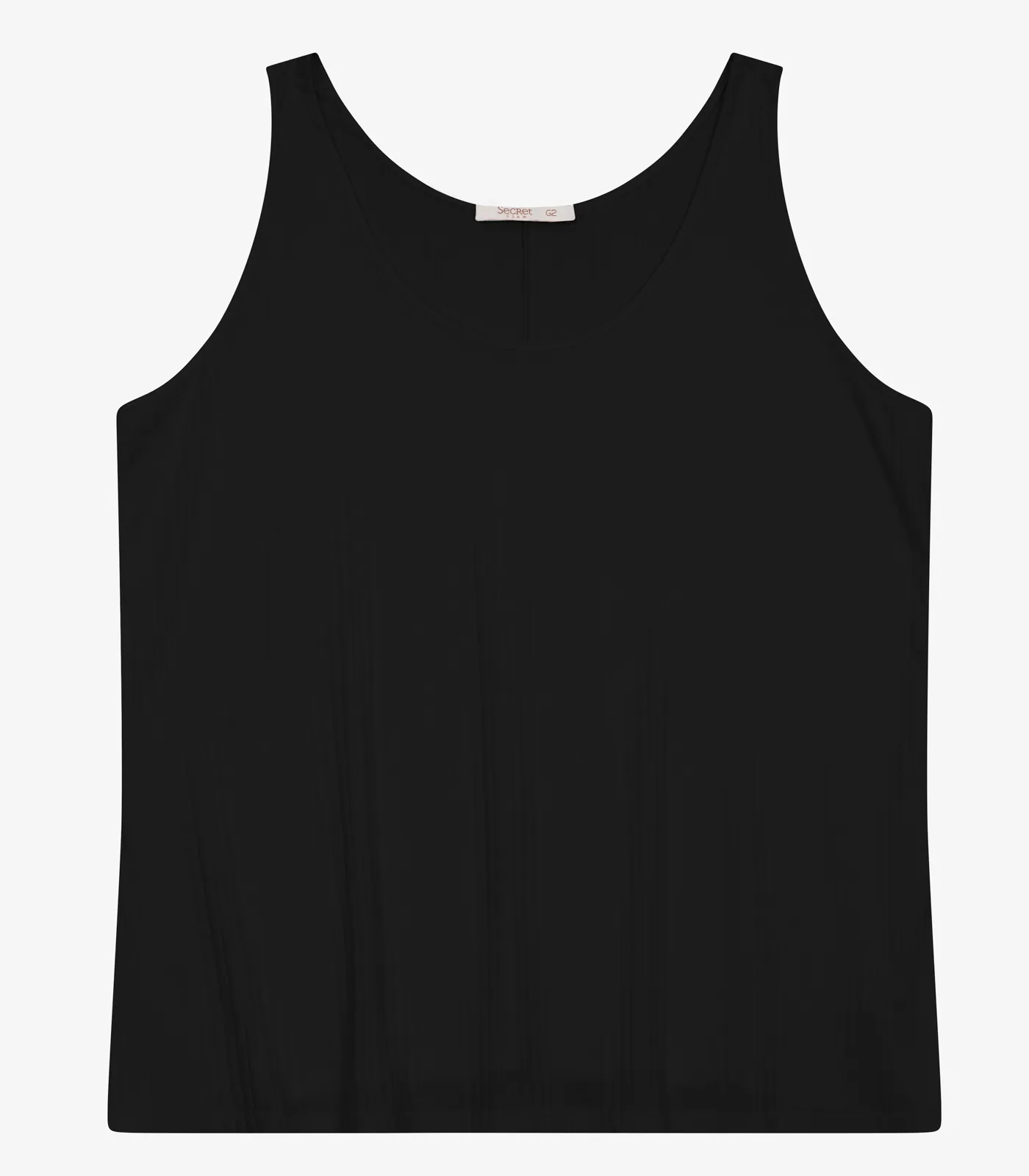 Regata Plus Size Em Ribana Canelada Secret Glam Preto - Imagem 10