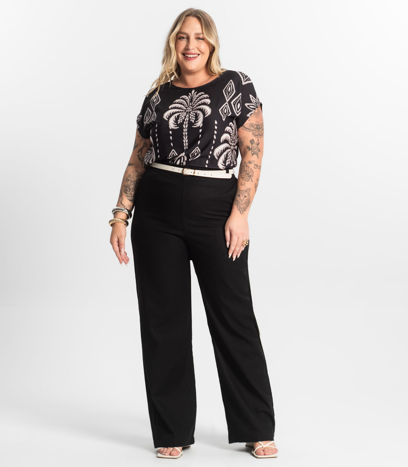 Blusa Feminina Manga Morcego Secret Glam Preto - Imagem 19