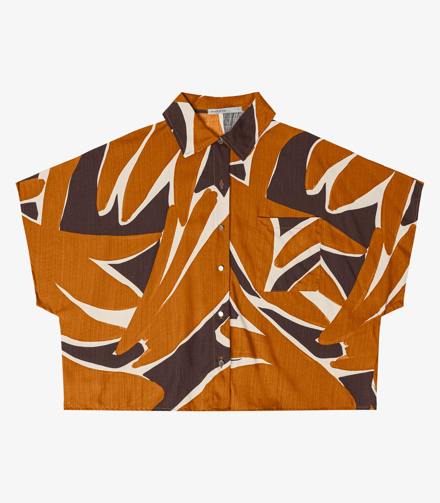 Camisa Feminina Estampada Endless Marrom - Imagem 2