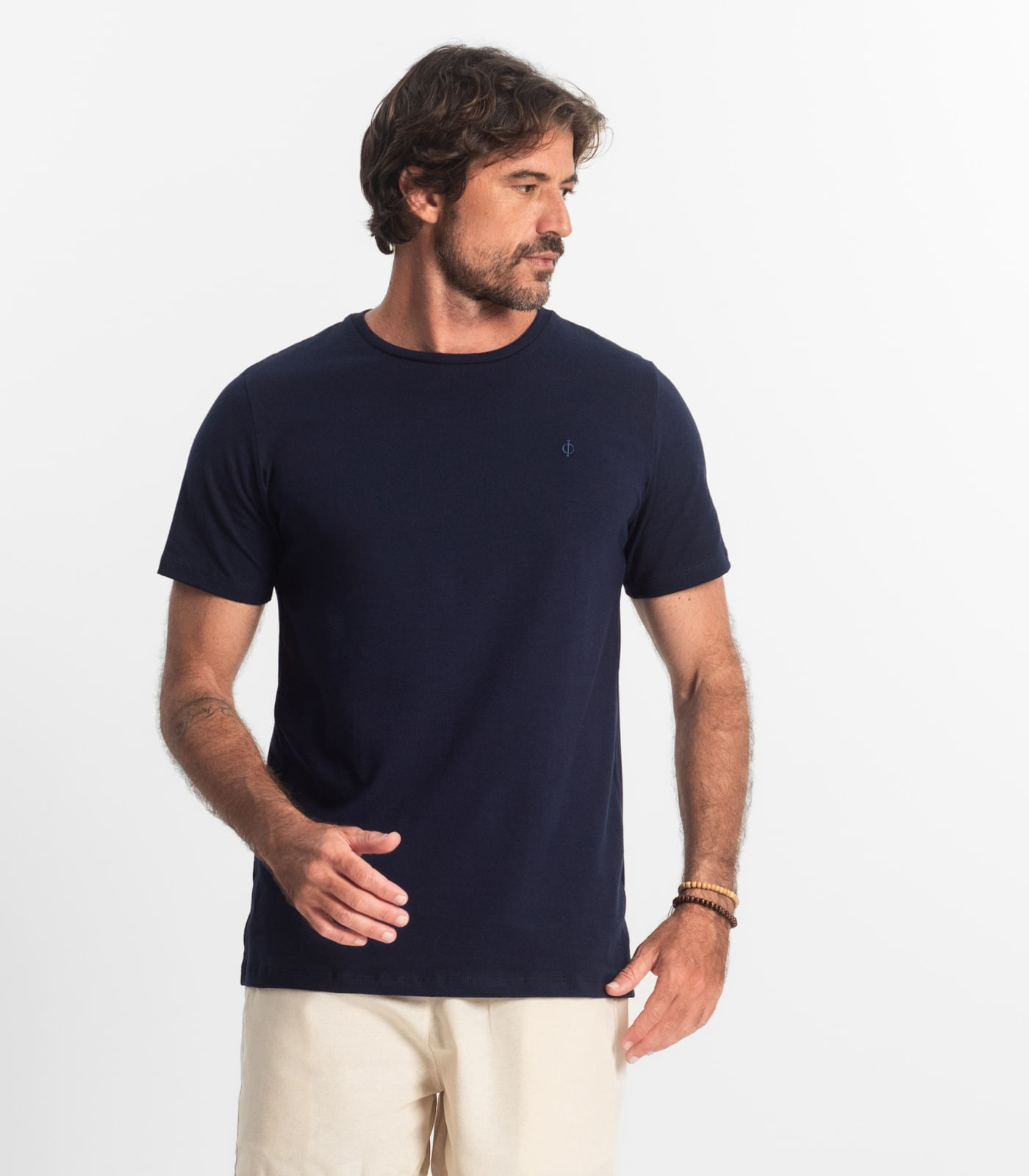 Camiseta Masculina Básica Diametro Azul - Imagem 8