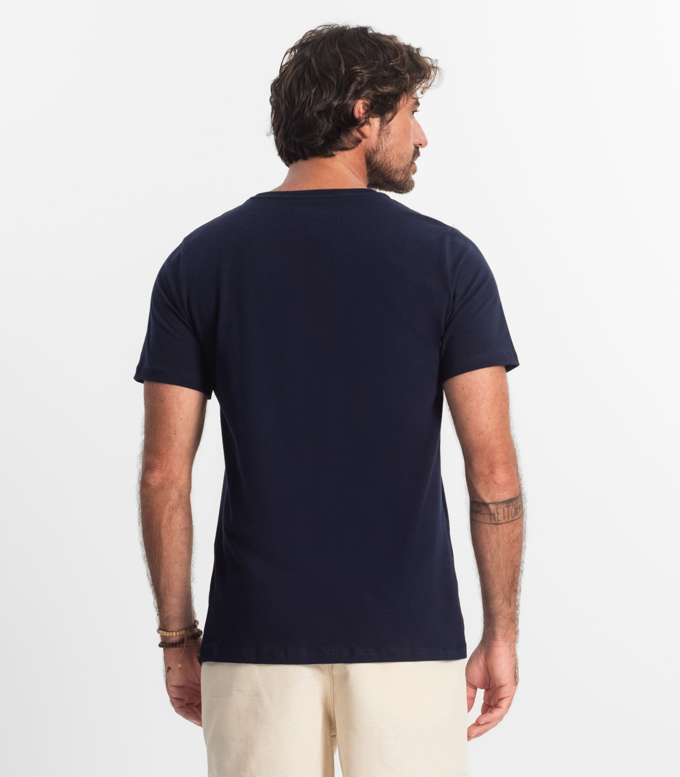 Camiseta Masculina Básica Diametro Azul - Imagem 10
