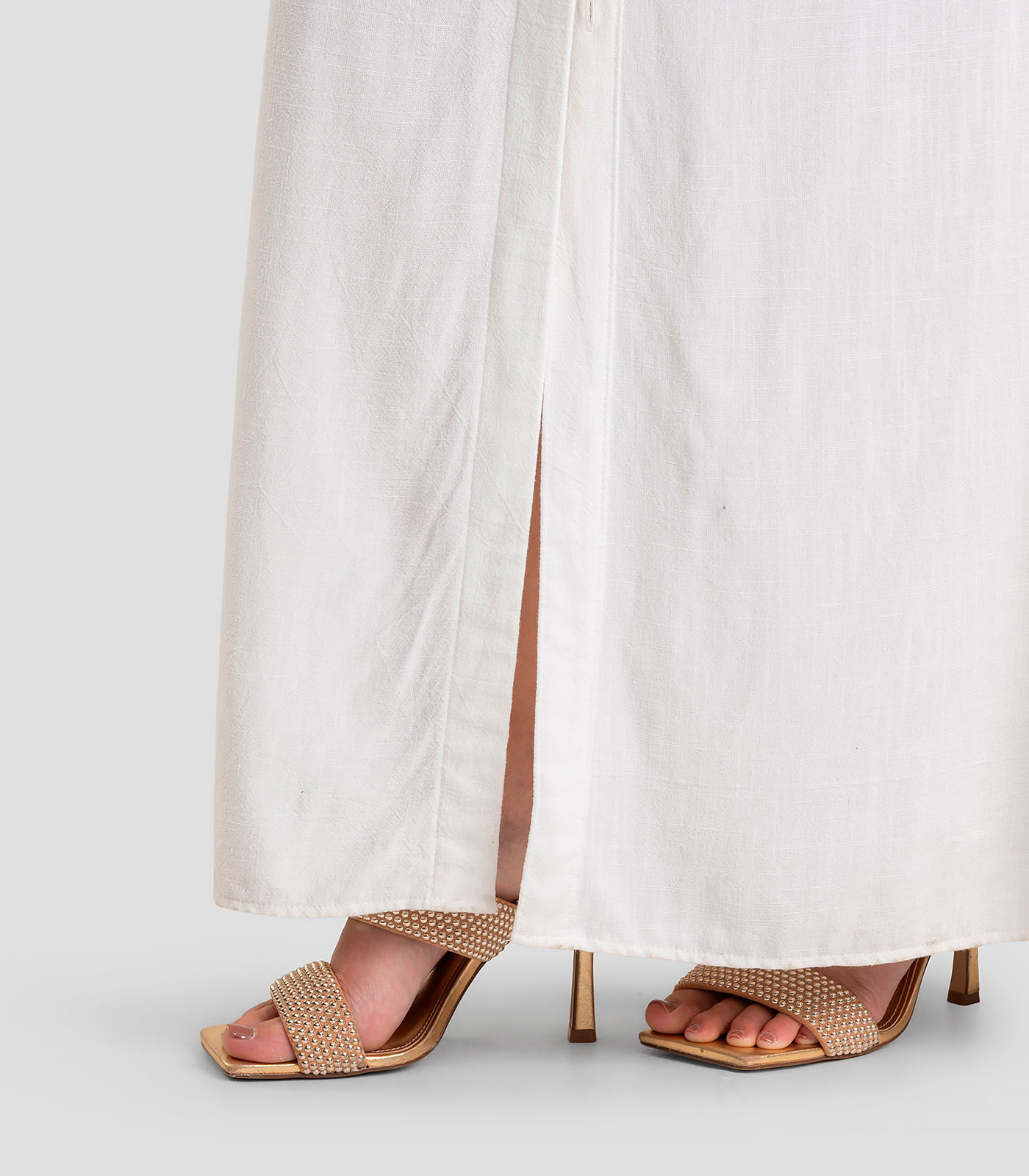 Vestido Longo Feminino em Tecido Linho Dianna Bege - Imagem 15