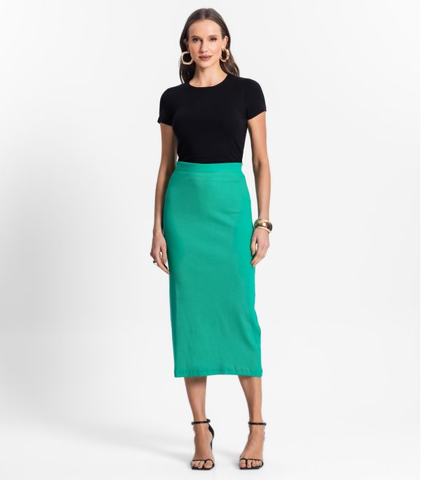 Saia Midi De Ribana Feminina Endless Verde M