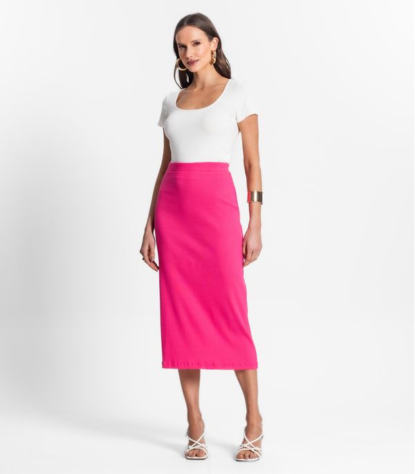 Saia Midi De Ribana Feminina Endless Rosa M