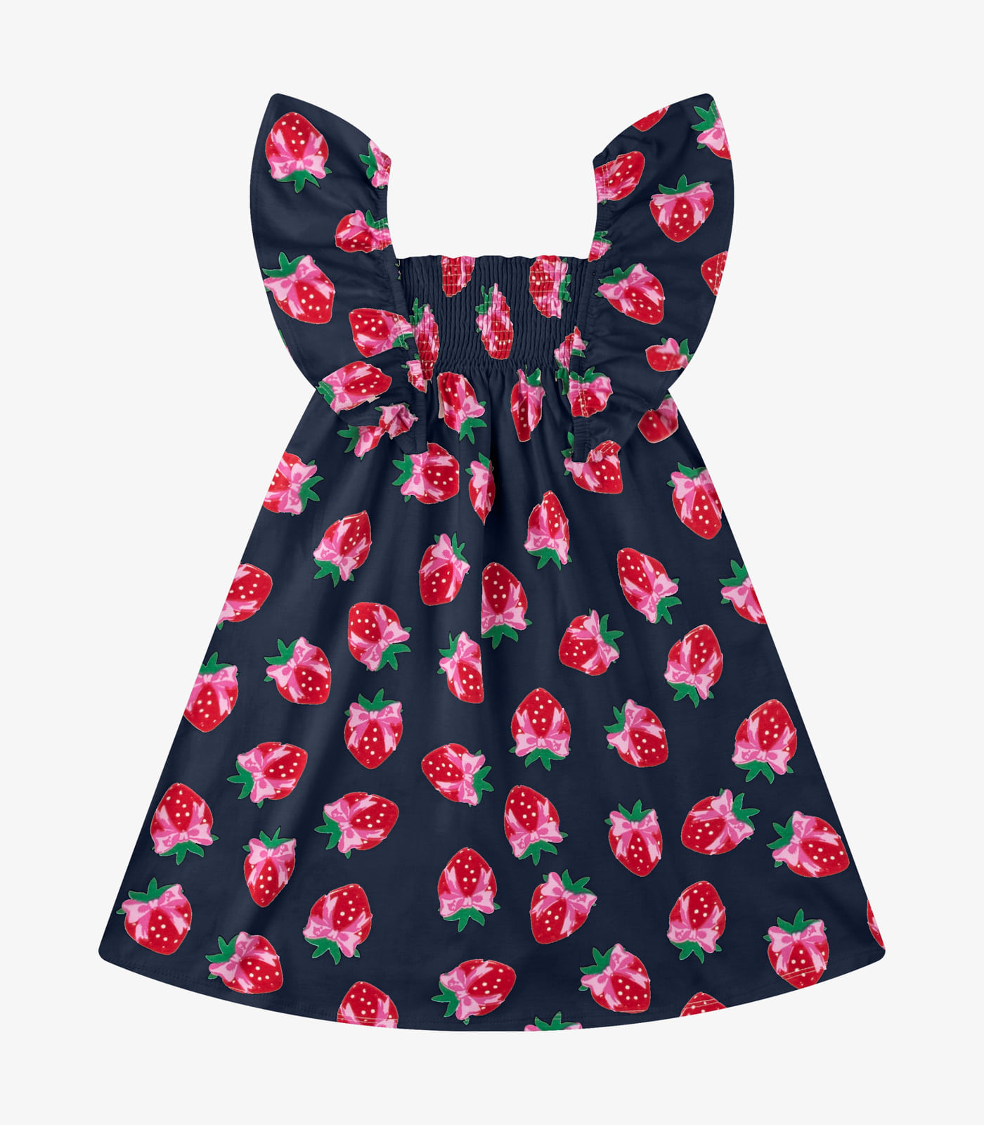 Vestido em Meia Malha Menina Rovi Kids Azul - 1