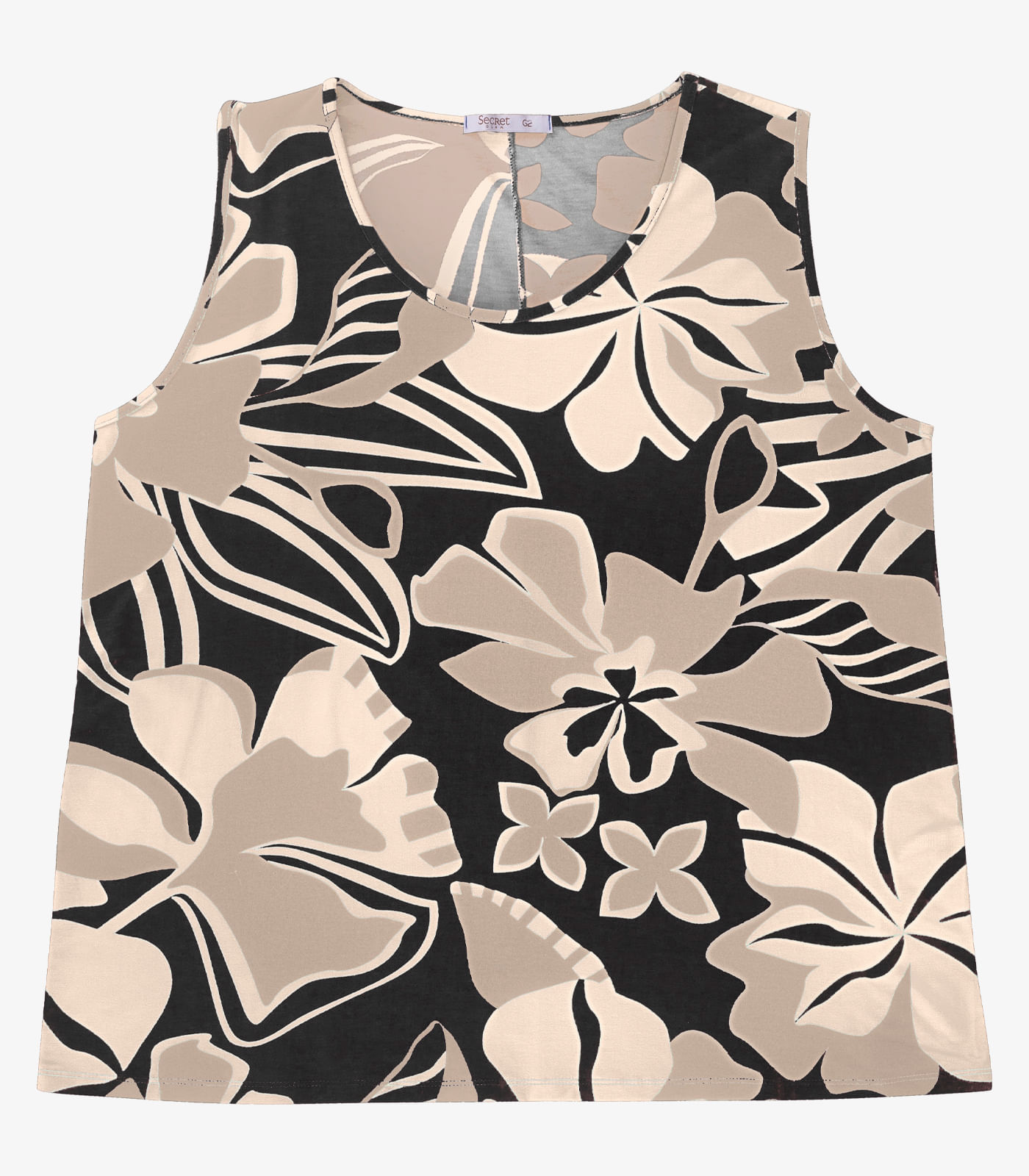 Regata Feminina Secret Glam em Viscotorcion Preto