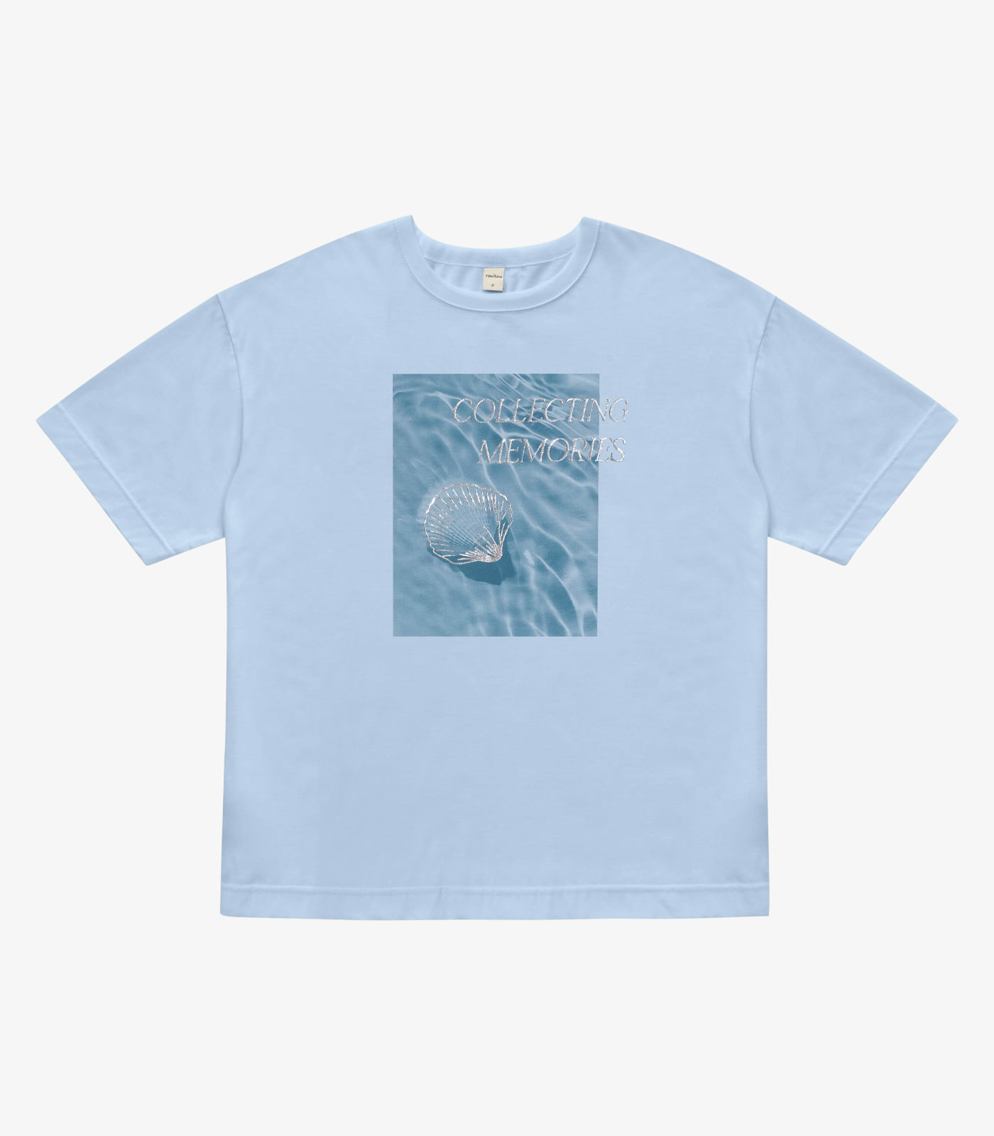 T- shirt Overzised Meia Malha Feminina Rovitex Azul