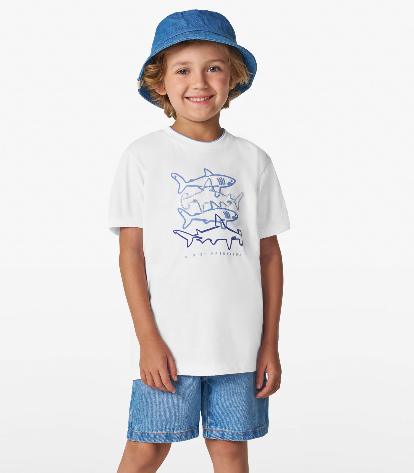 Camiseta Menino em Meia Malha Trick Nick Branco - 2