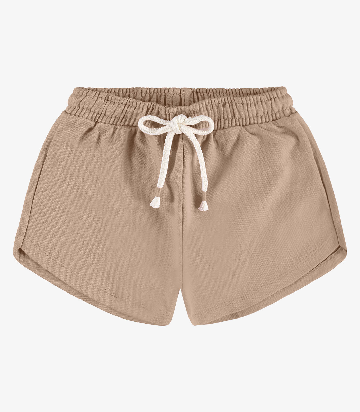 Shorts Infantil em Moletom Sarjado Rovi Kids Marrom
