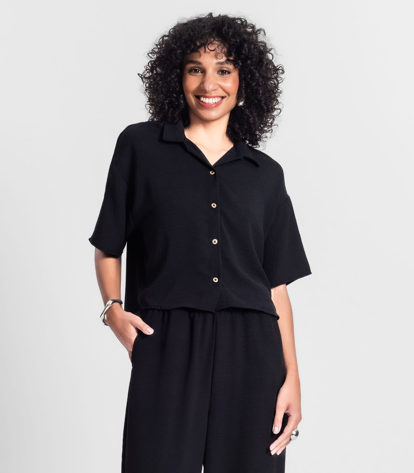Camisa Feminina em Air Flow Rovitex Preto