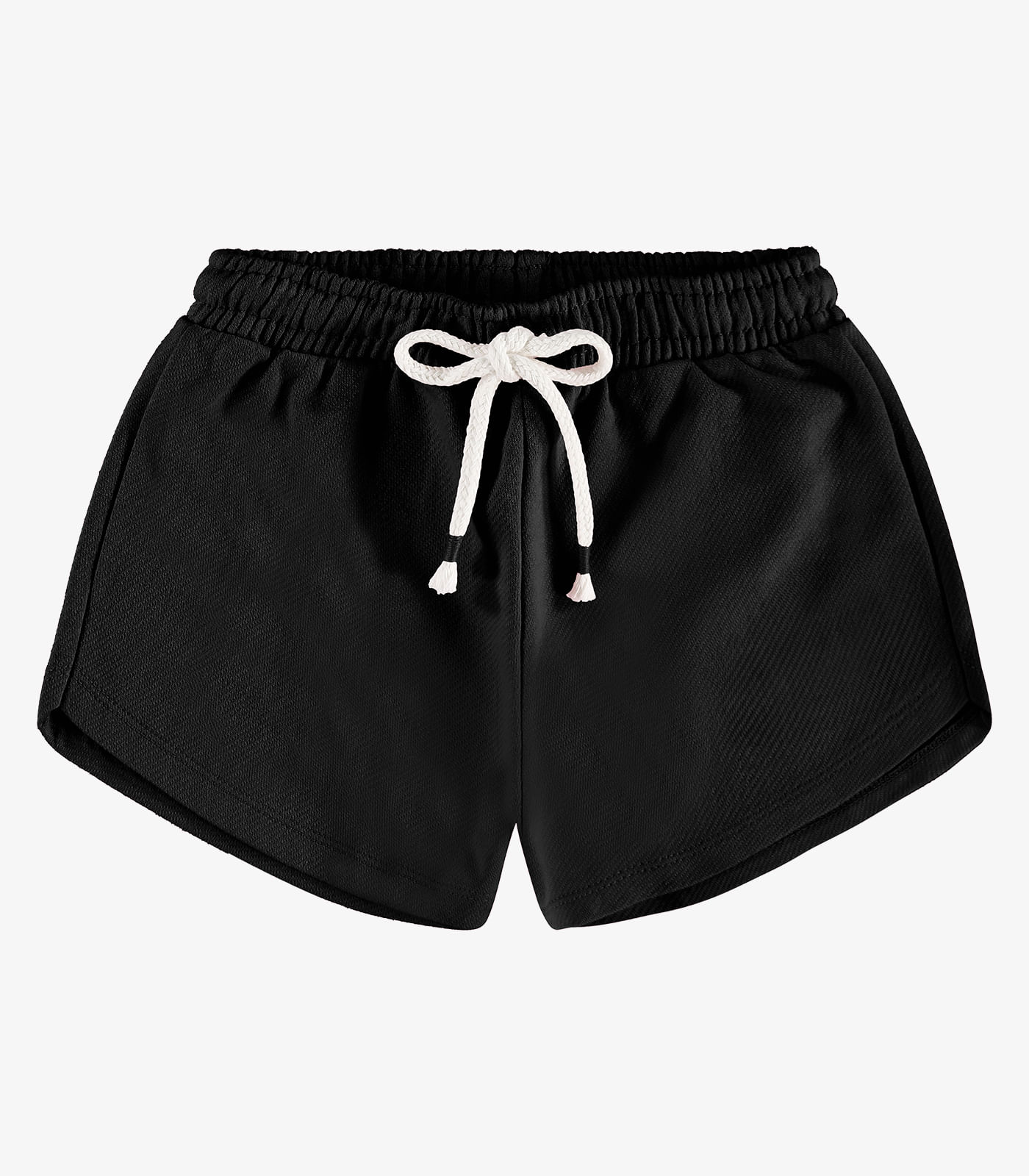 Shorts Infantil em Moletom Sarjado Rovi Kids Preto