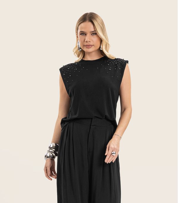Regata Feminina em Viscose Endless Preto P