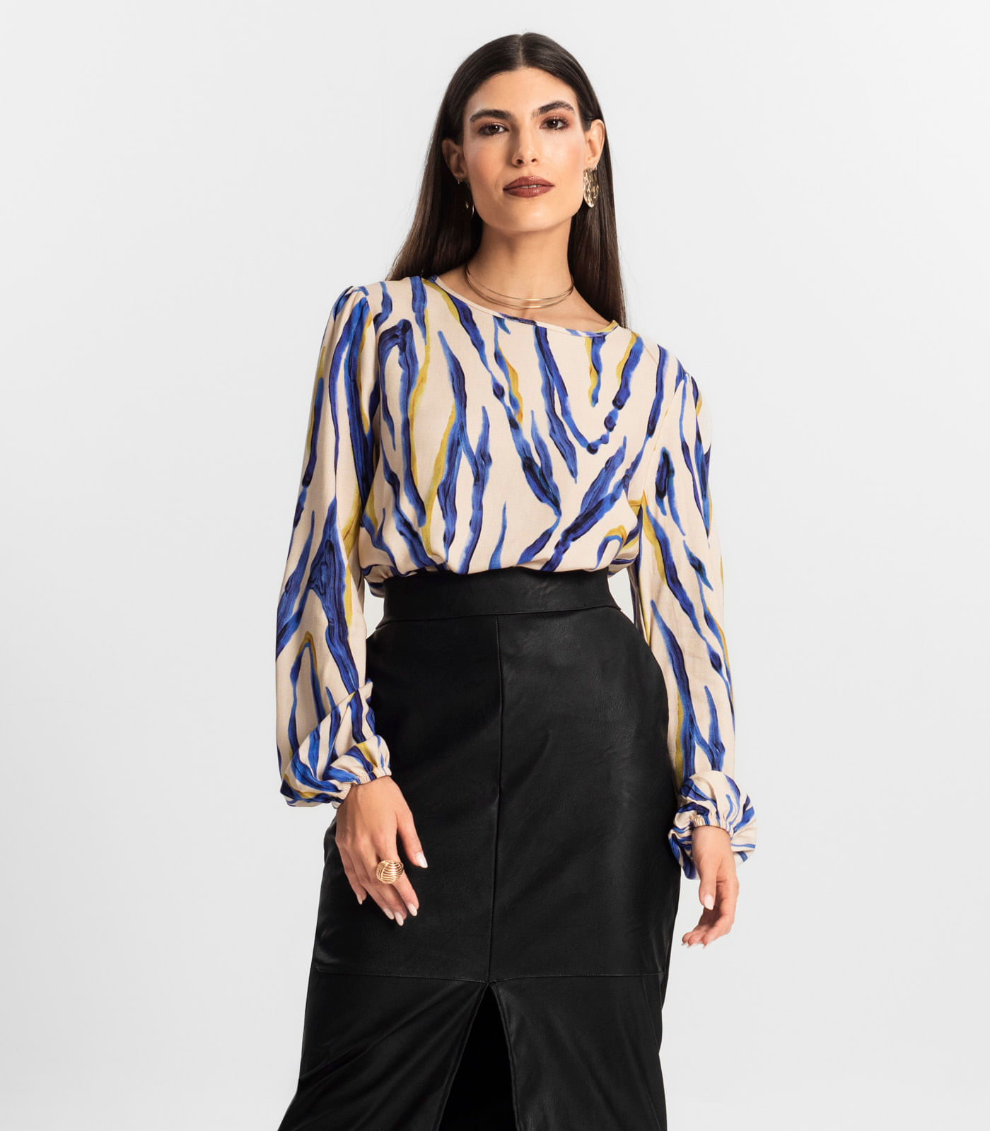 Blusa Feminina Manga Longa Endless Bege
