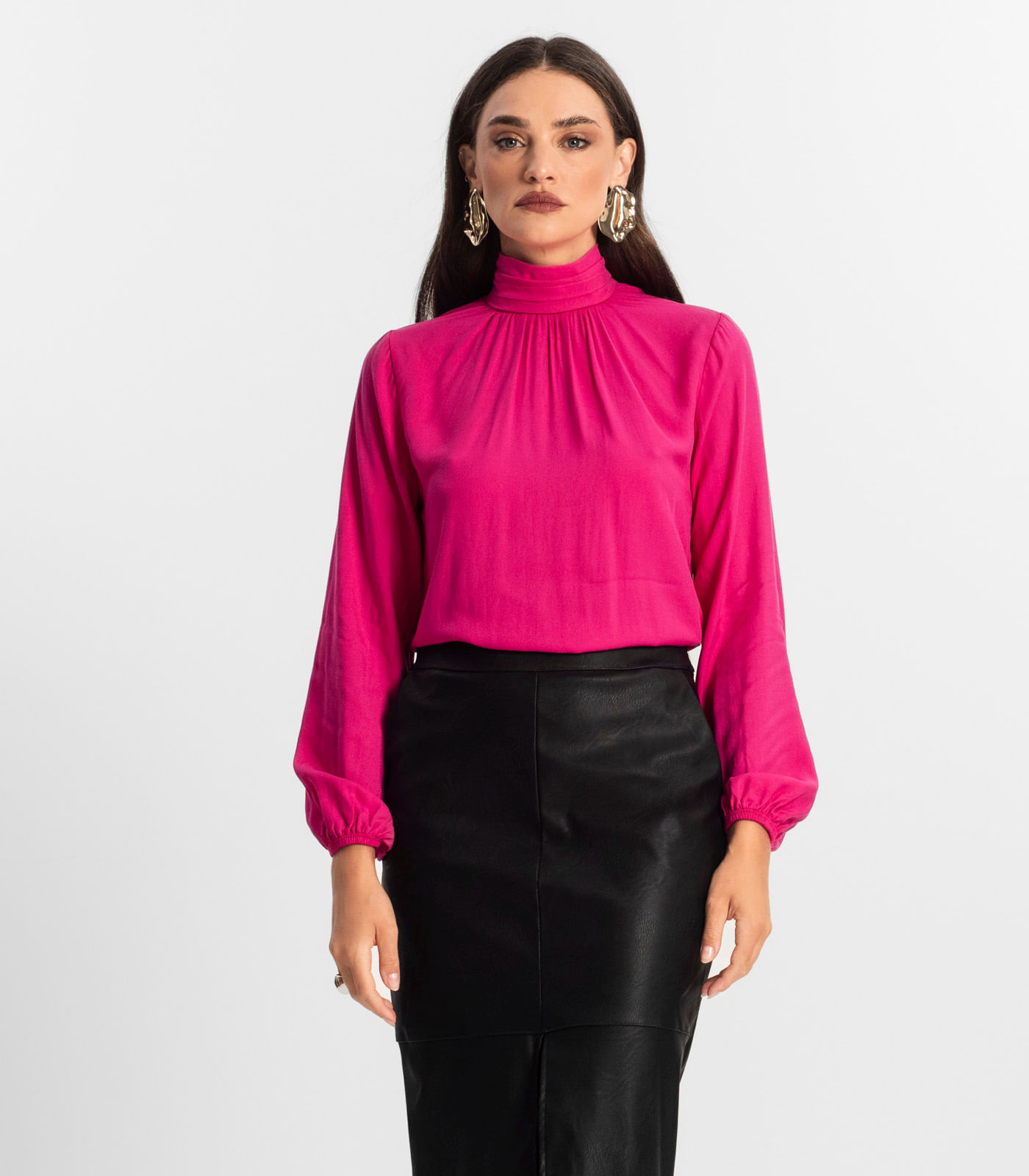 Blusa Viscose Manga Longa Endless Rosa