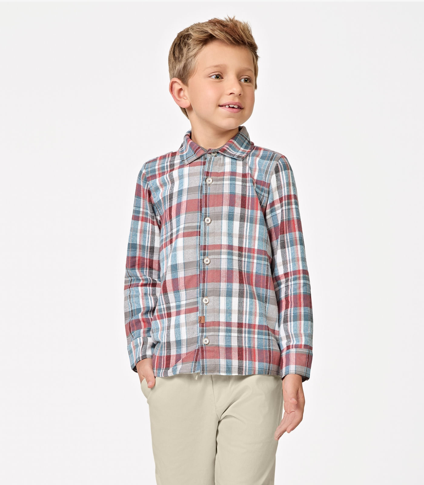 Camisa Infantil Manga Longa Xadrez Trick Nick Preto - 4