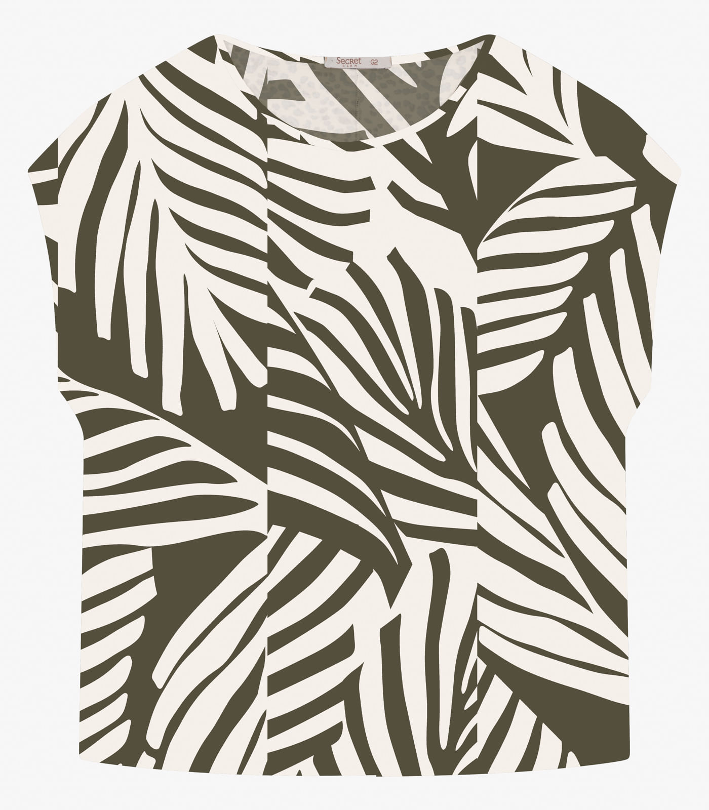 Blusa Manga Curta Plus Size Secret Glam Verde