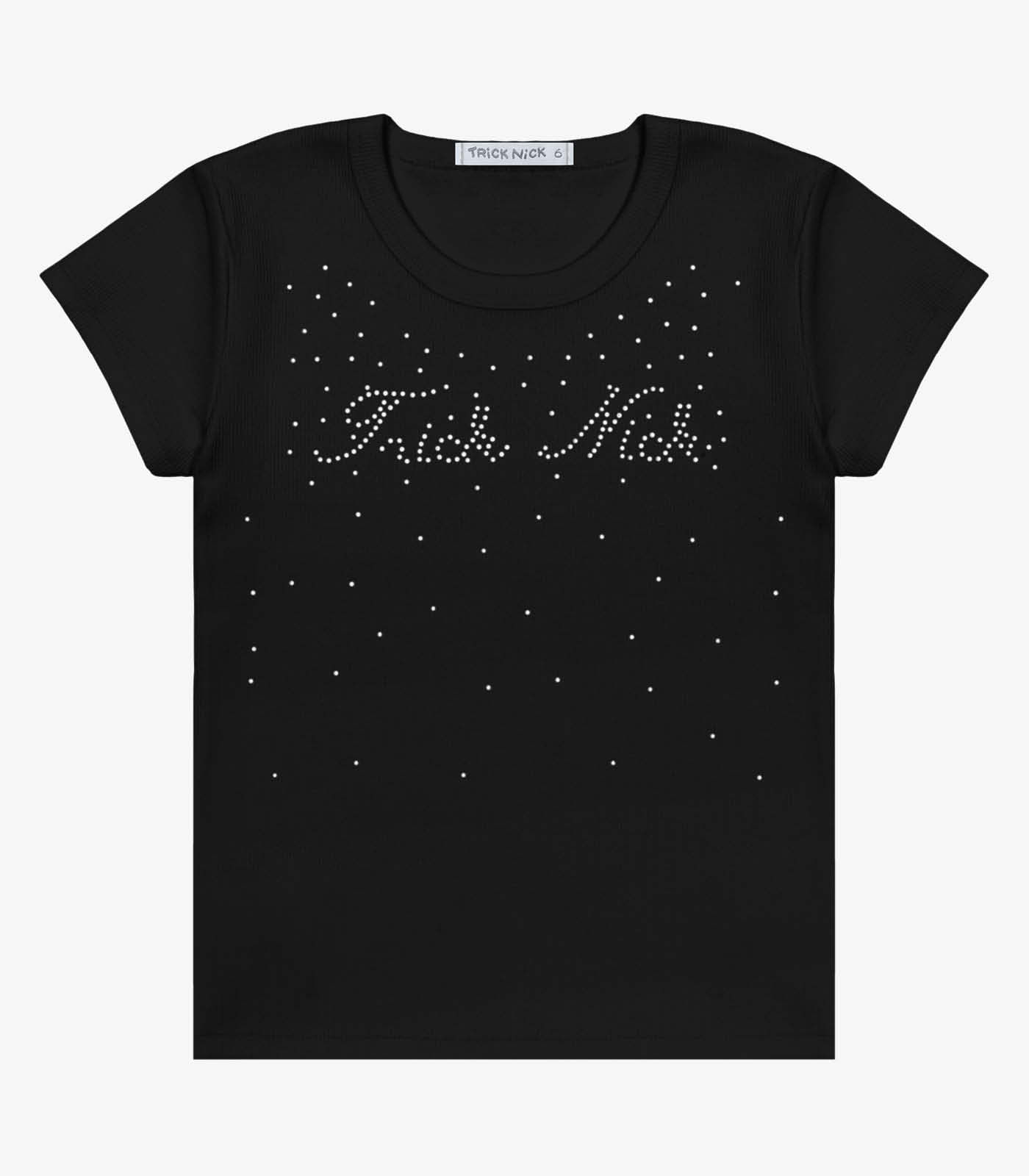 Blusa Infantil Em Ribana Trick Nick Preto