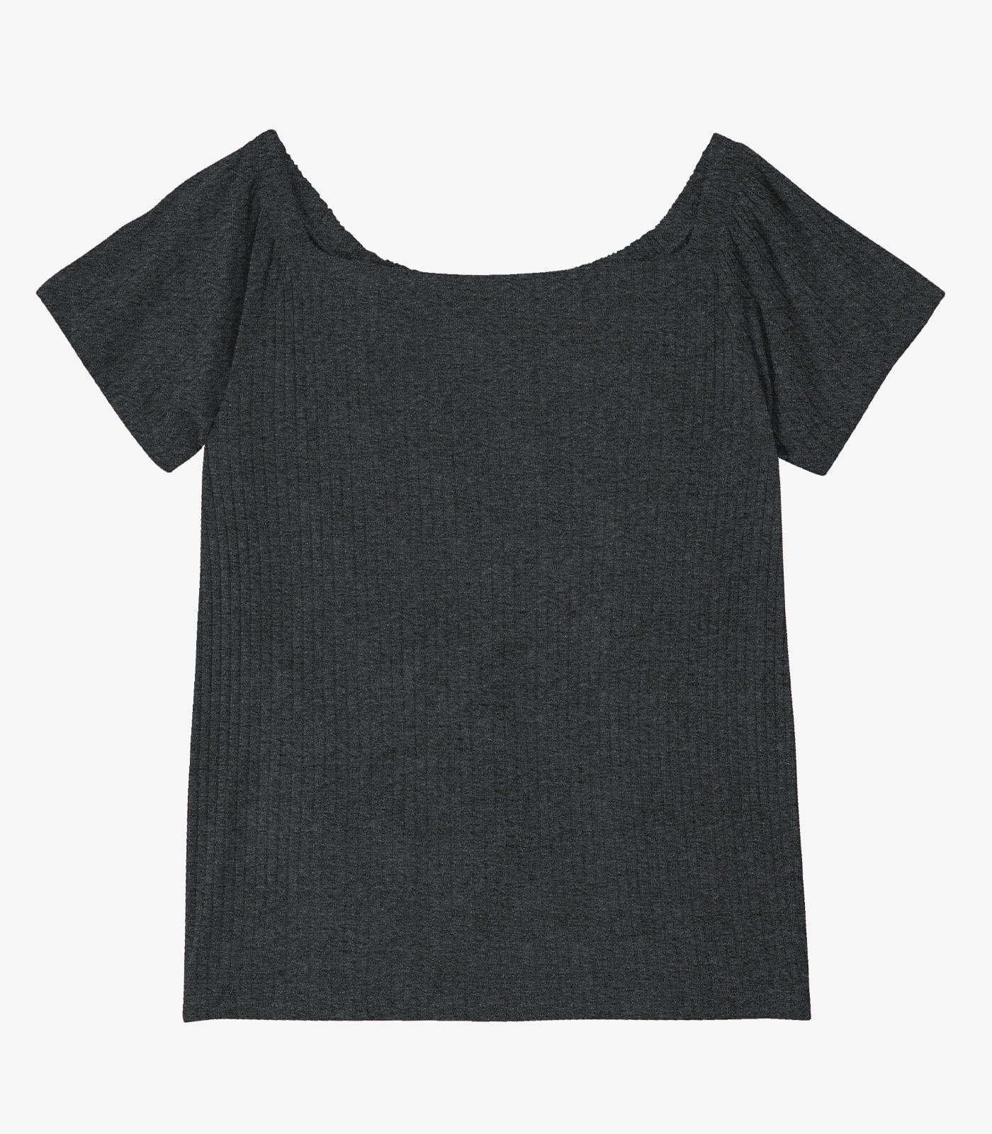 Blusa Feminina Canelada Infinita Cor Cinza