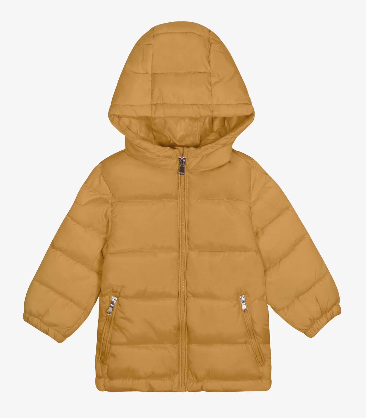 Jaqueta Puffer Feminina com Capuz Trick Nick Marrom - 1