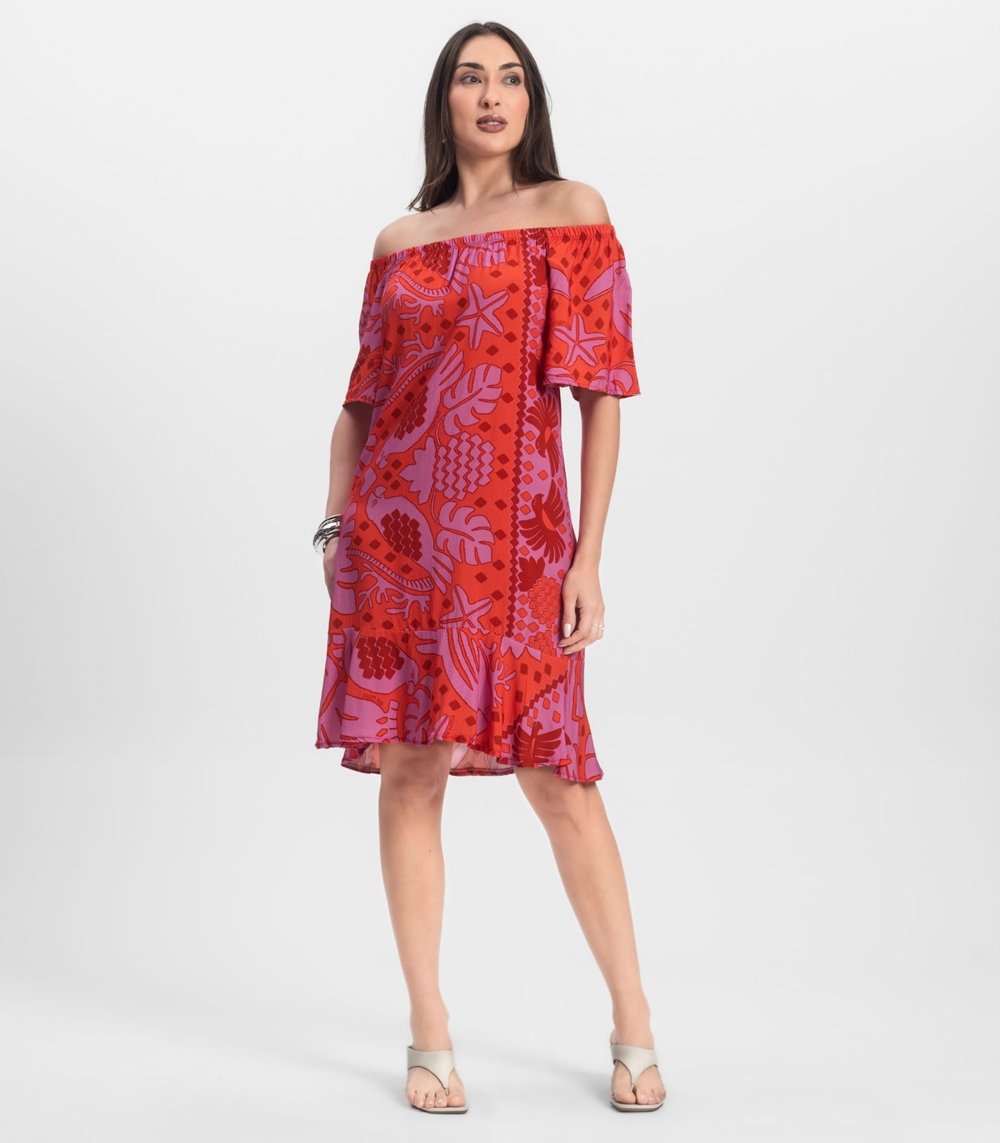 Vestido Ciganinha Infinita Cor Vermelho - P