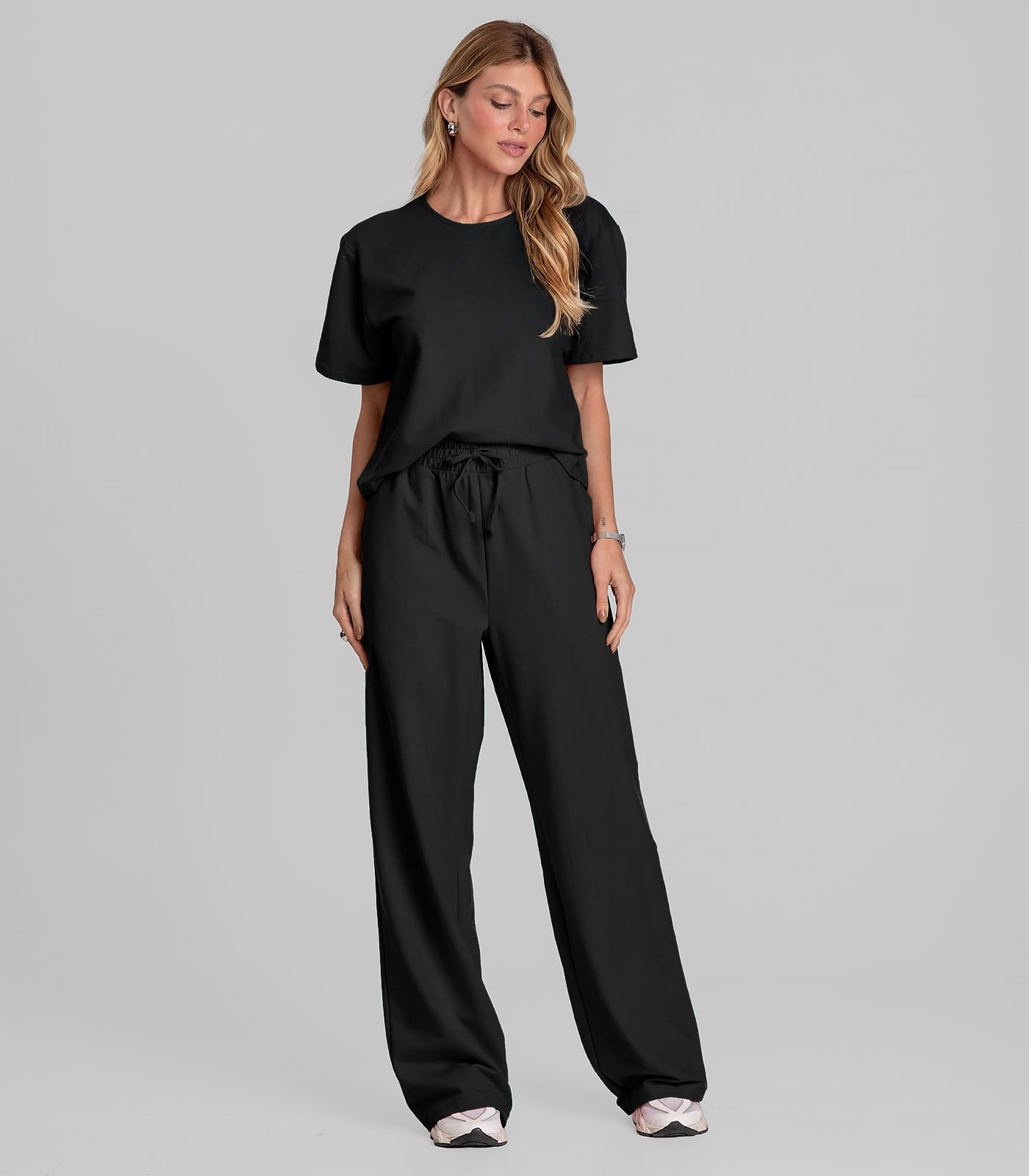 Conjunto Feminino em Molecotton Dianna Preto