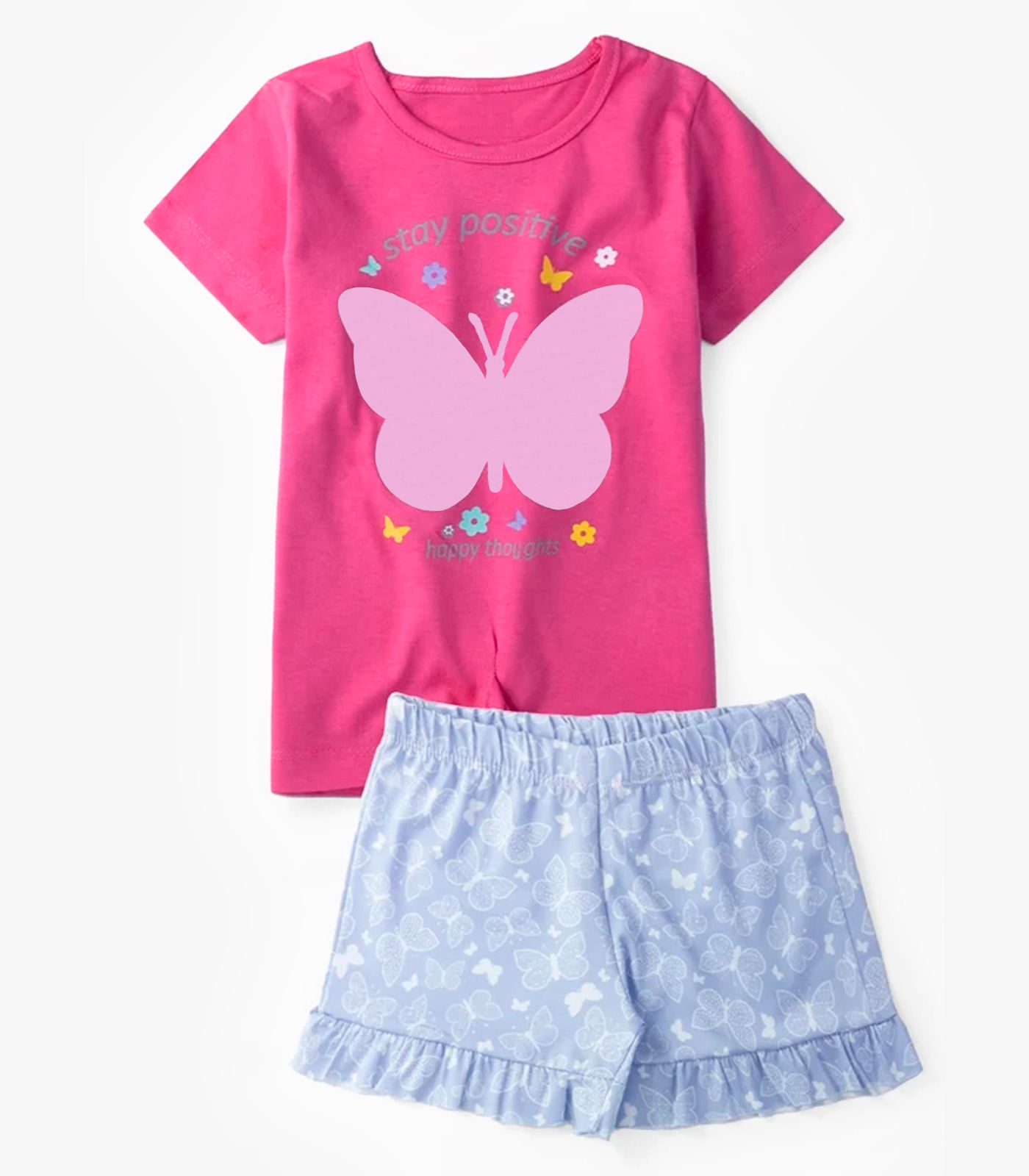 Conjunto Infantil Menina Blusa Com Shorts Select Rosa