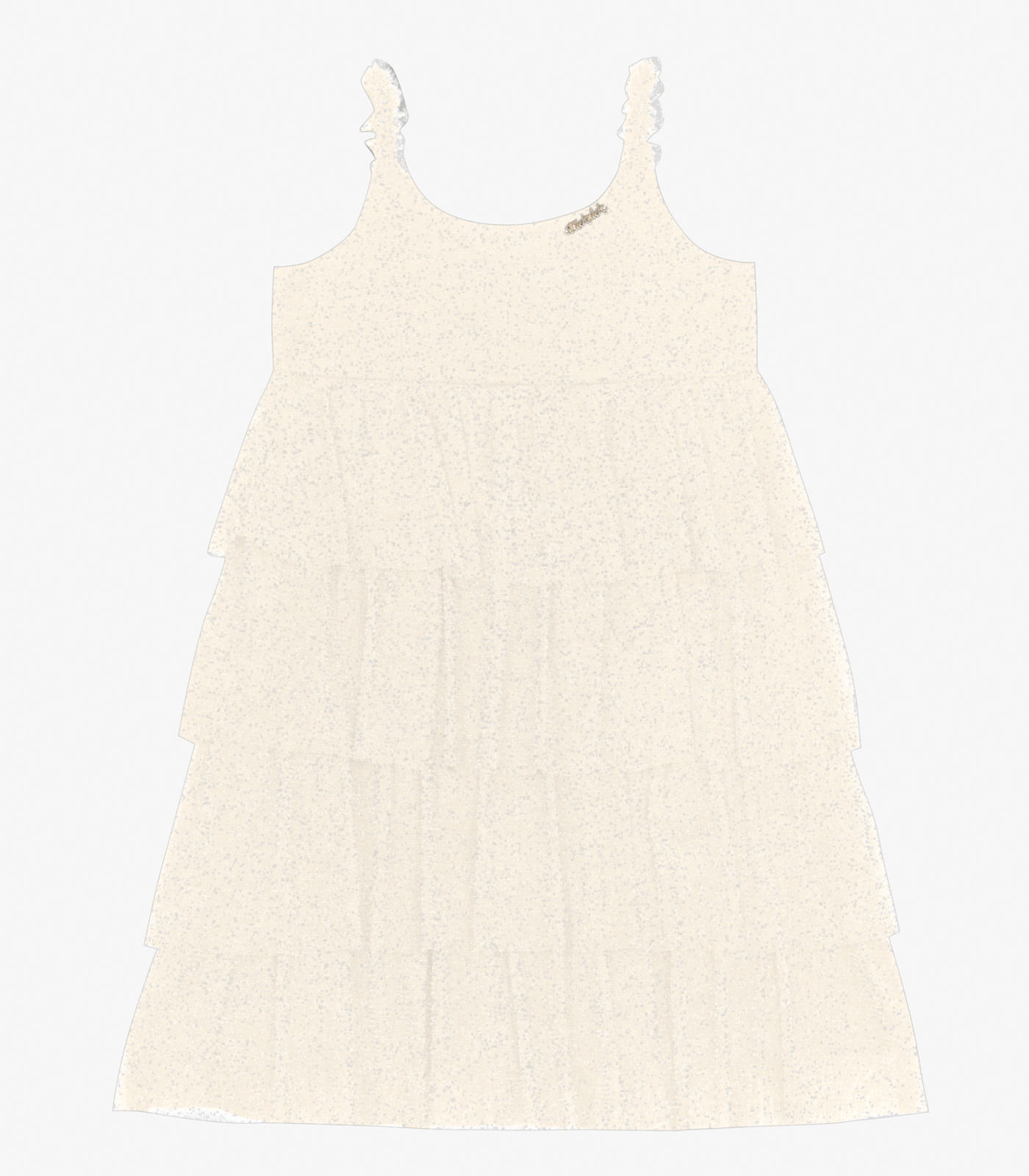 Vestido Infantil em Tule Shine Duo Trick Nick Bege