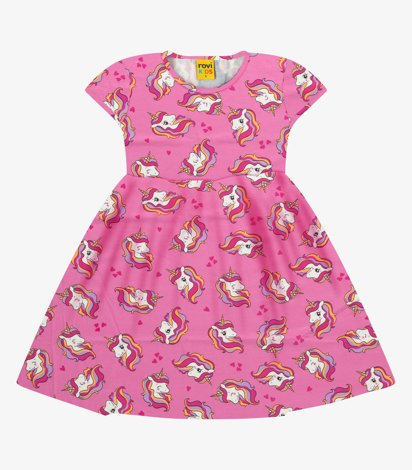 Vestido Cotton Rovi Kids Rosa - 1